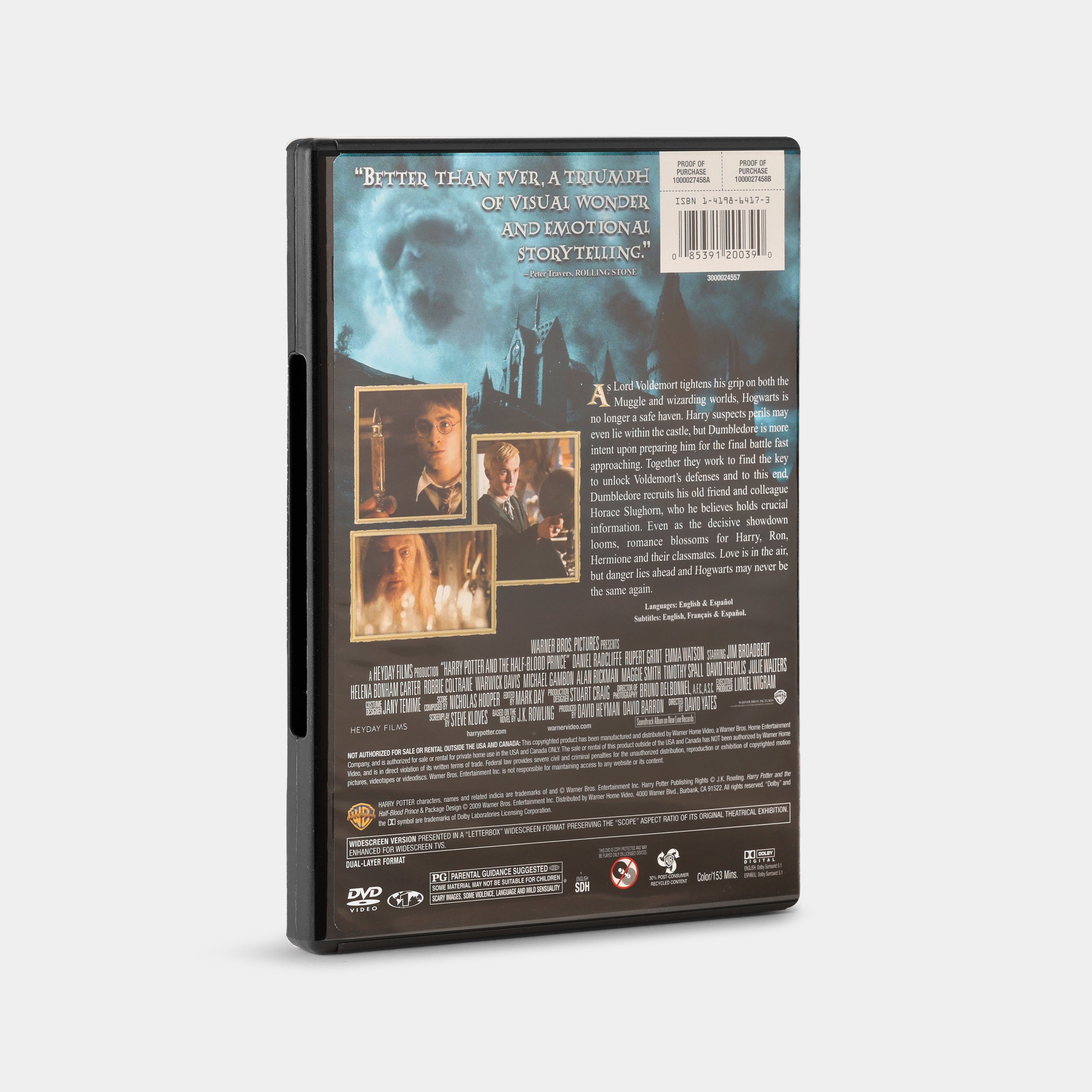 Harry Potter and the Half-Blood Prince (Widescreen Edition) DVD