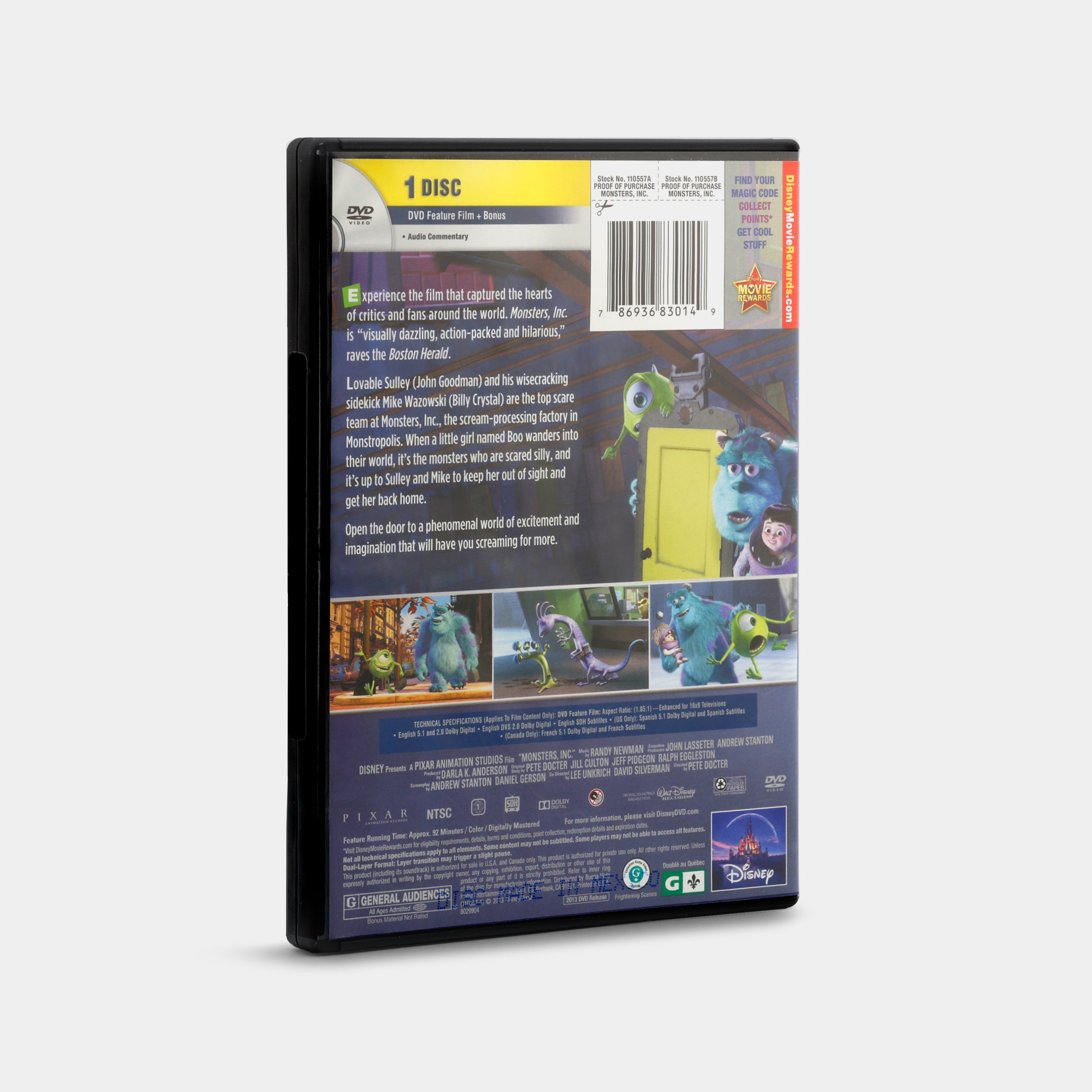 Monsters, Inc. DVD