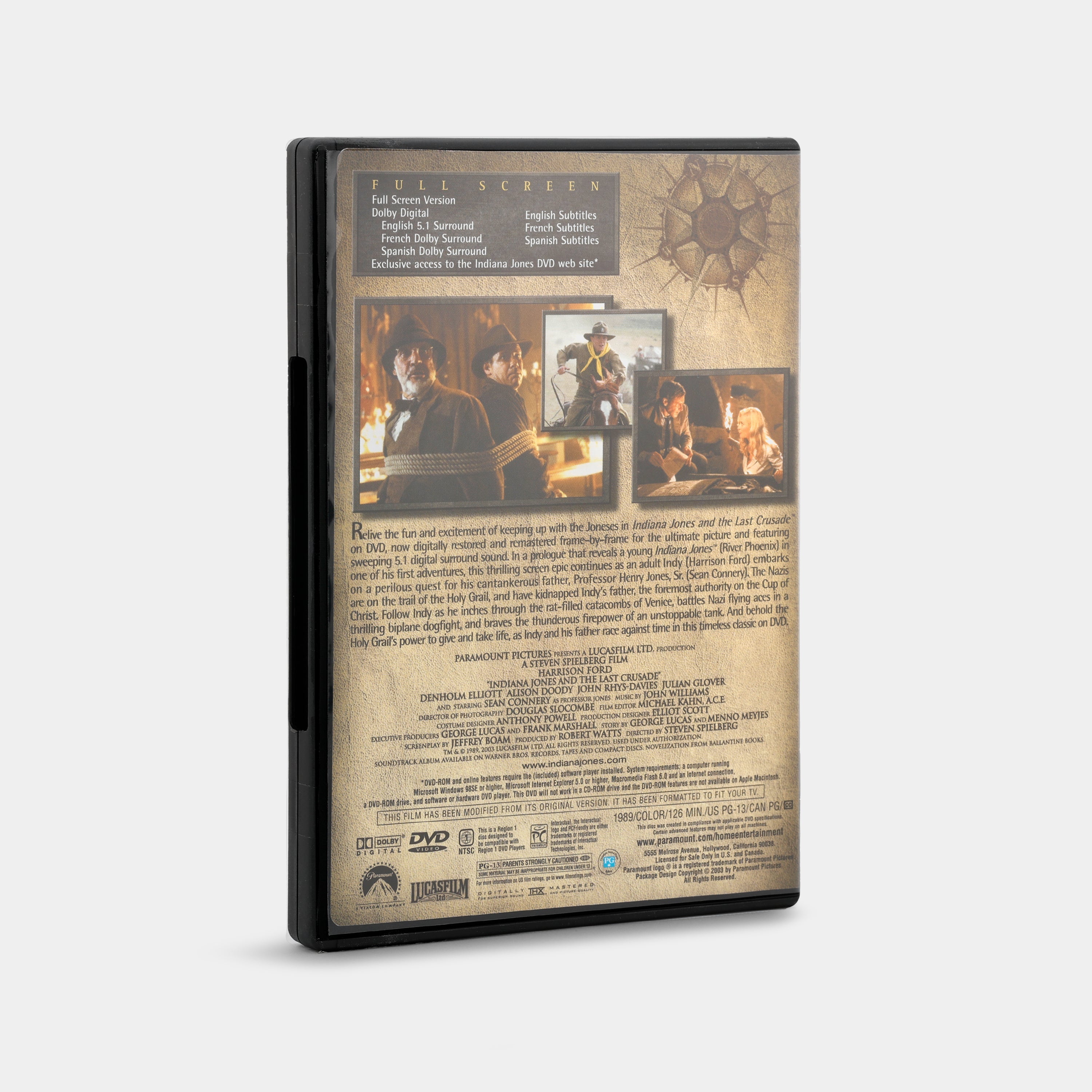 Indiana Jones and the Last Crusade (Full Screen) DVD