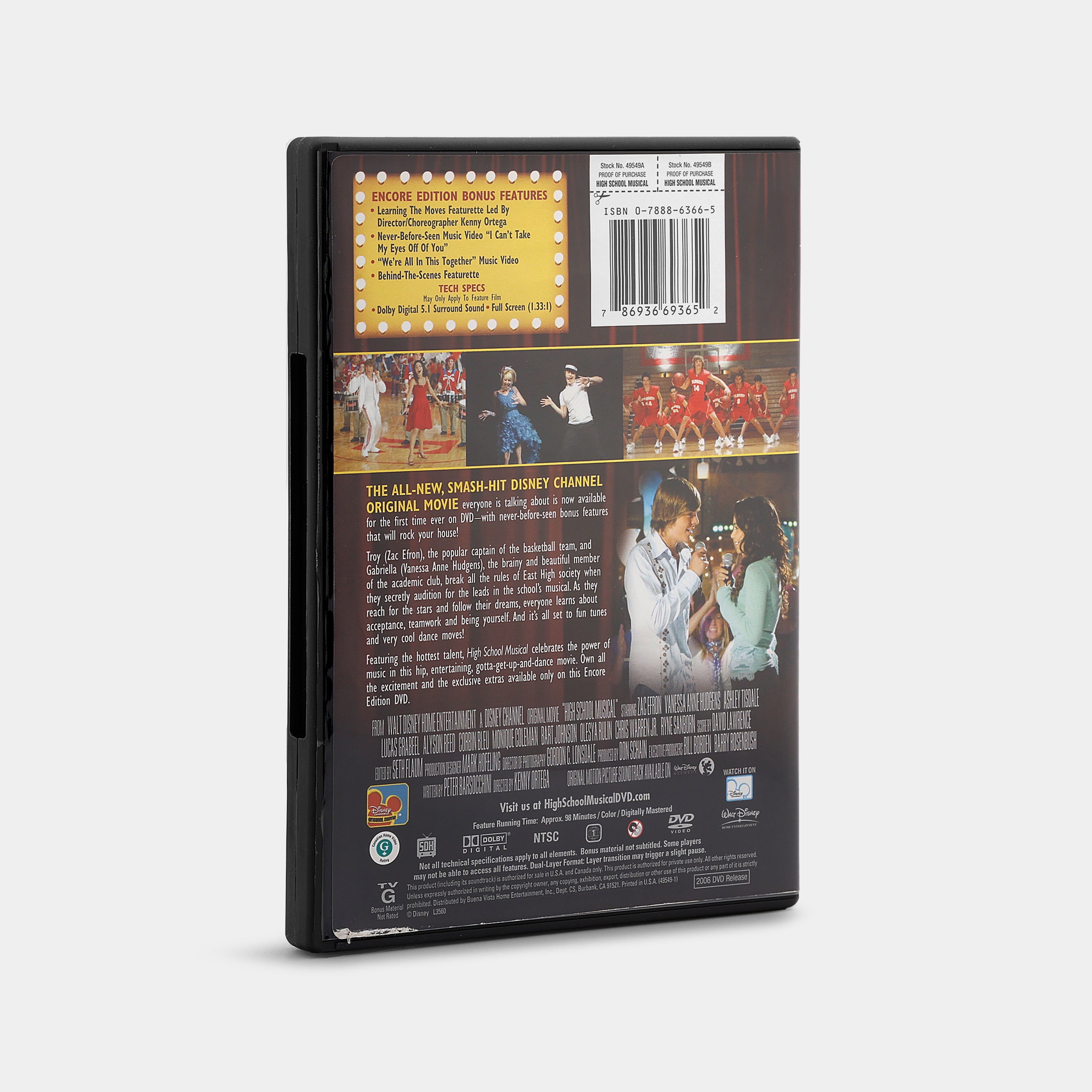 High School Musical (Encore Edition, Full Screen) DVD