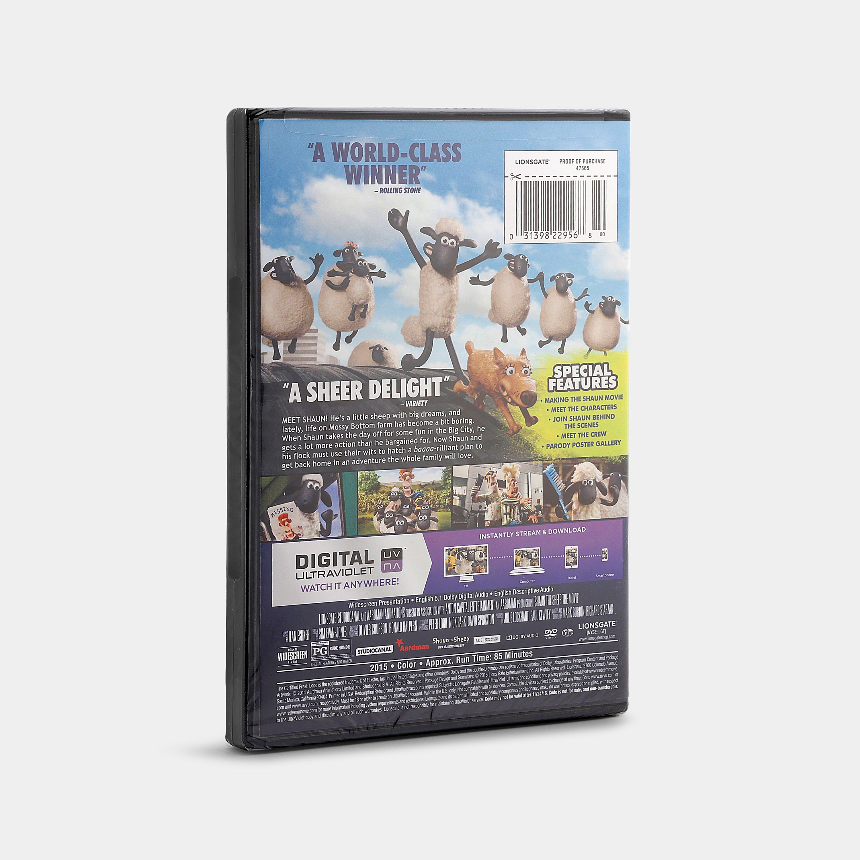Shaun the Sheep Movie (Widescreen, Sealed) DVD + Digital