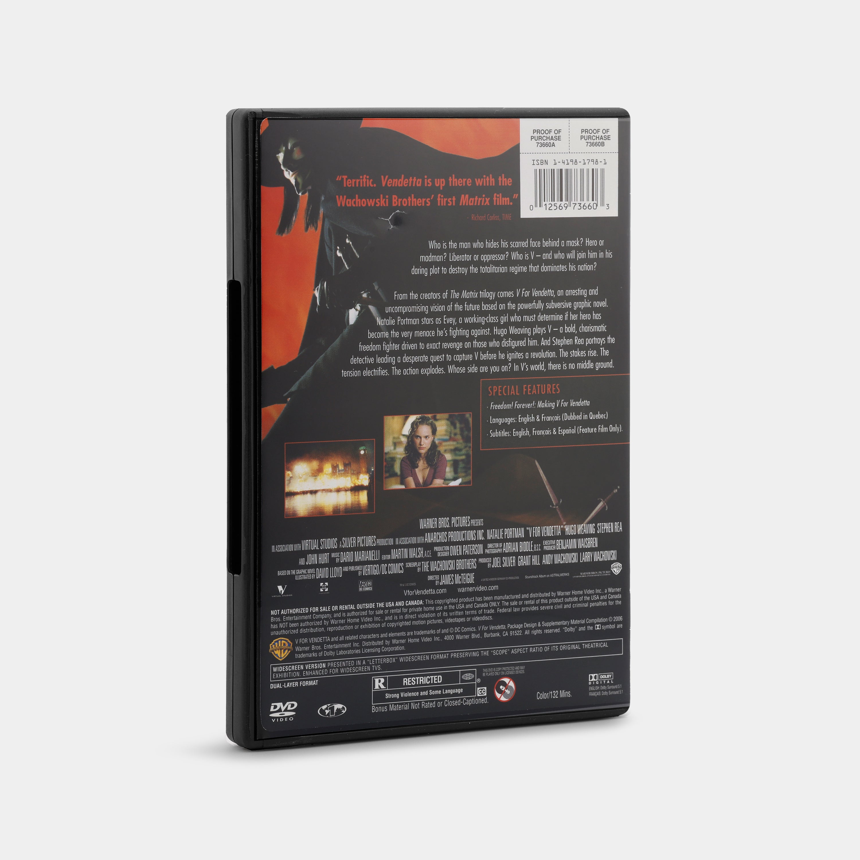 V for Vendetta (Widescreen) DVD