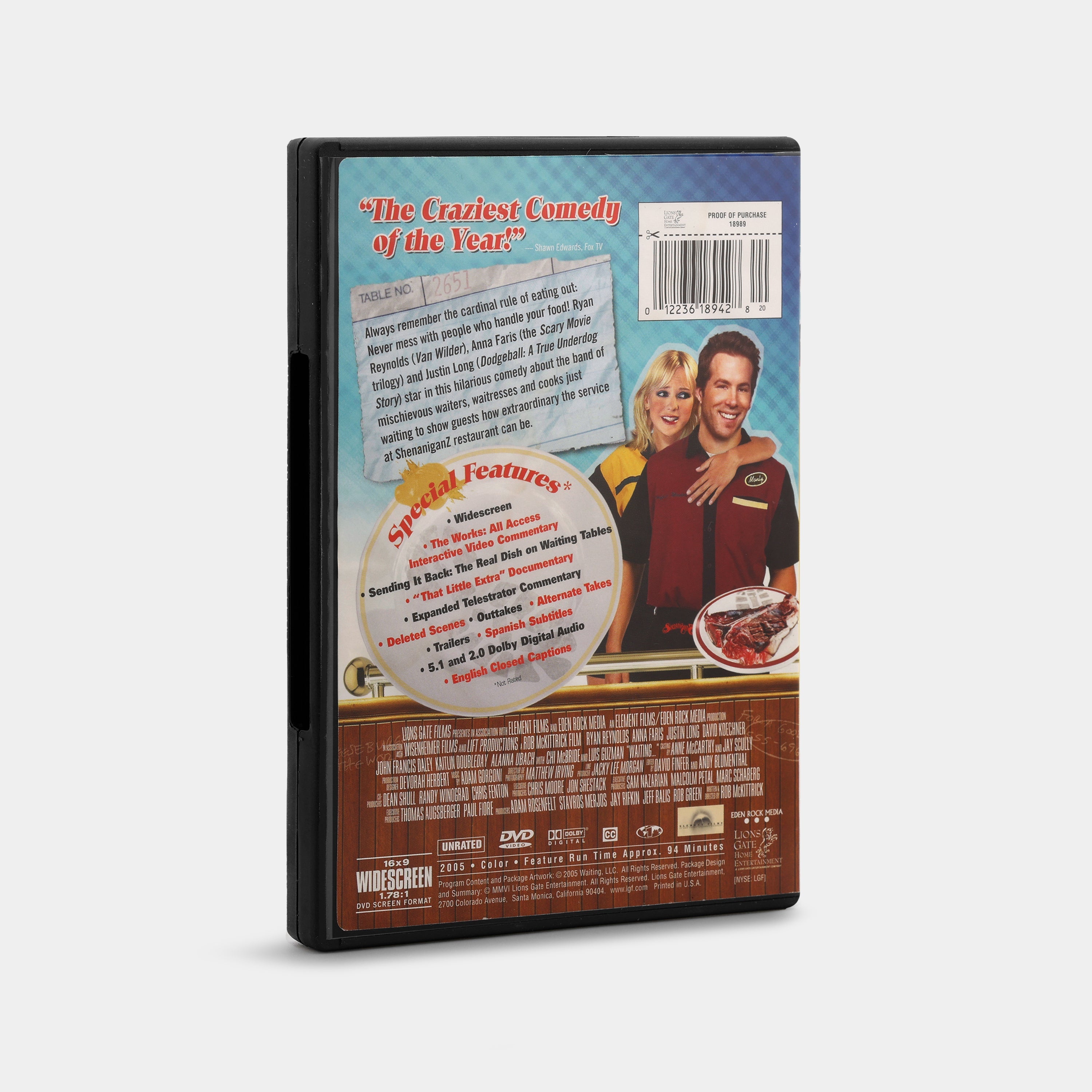 Waiting... (Deluxe Unrated and Raw Edition, Widescreen) 2-Disc DVD
