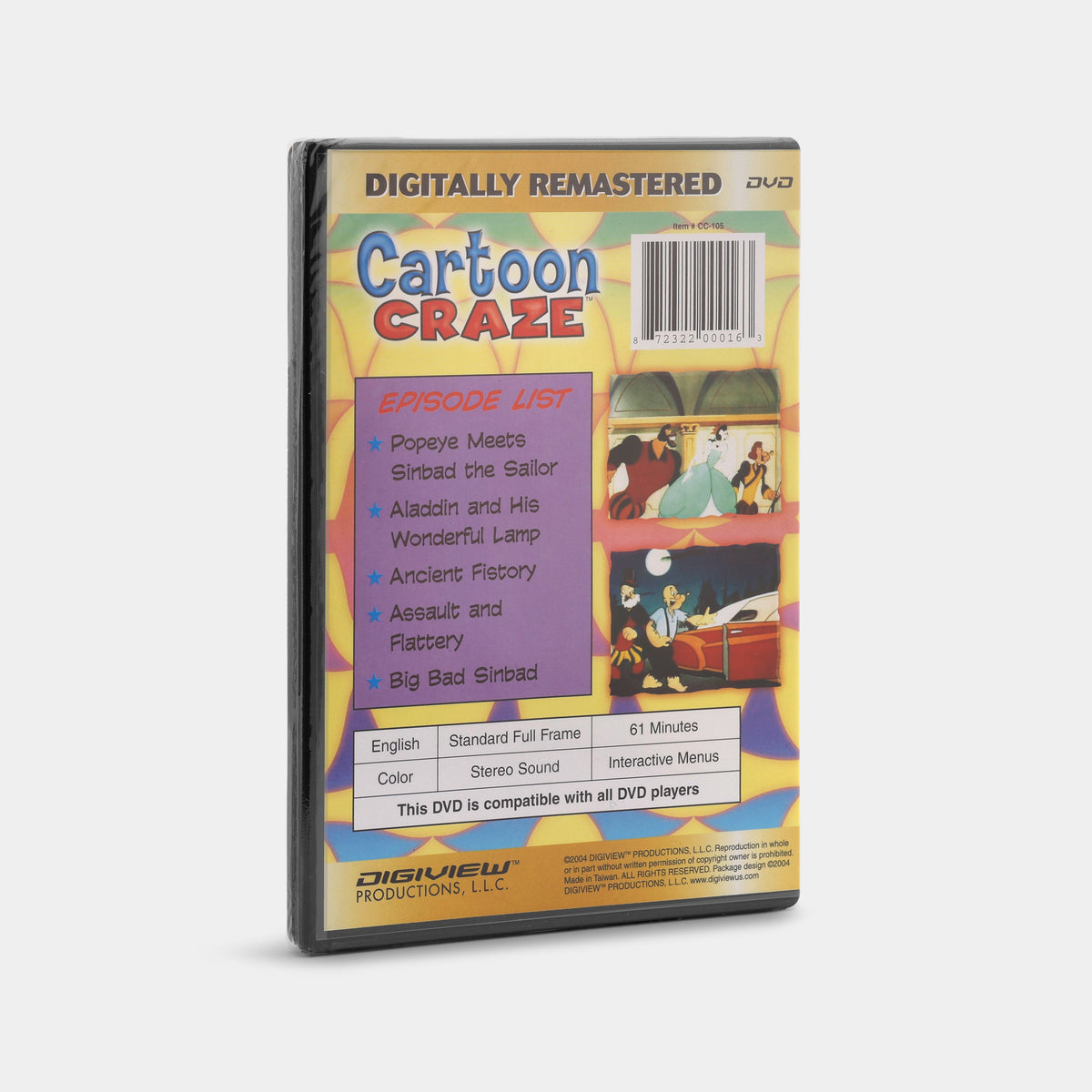 Cartoon Craze: Popeye - Popeye Meets Sinbad the Sailor (Sealed) DVD