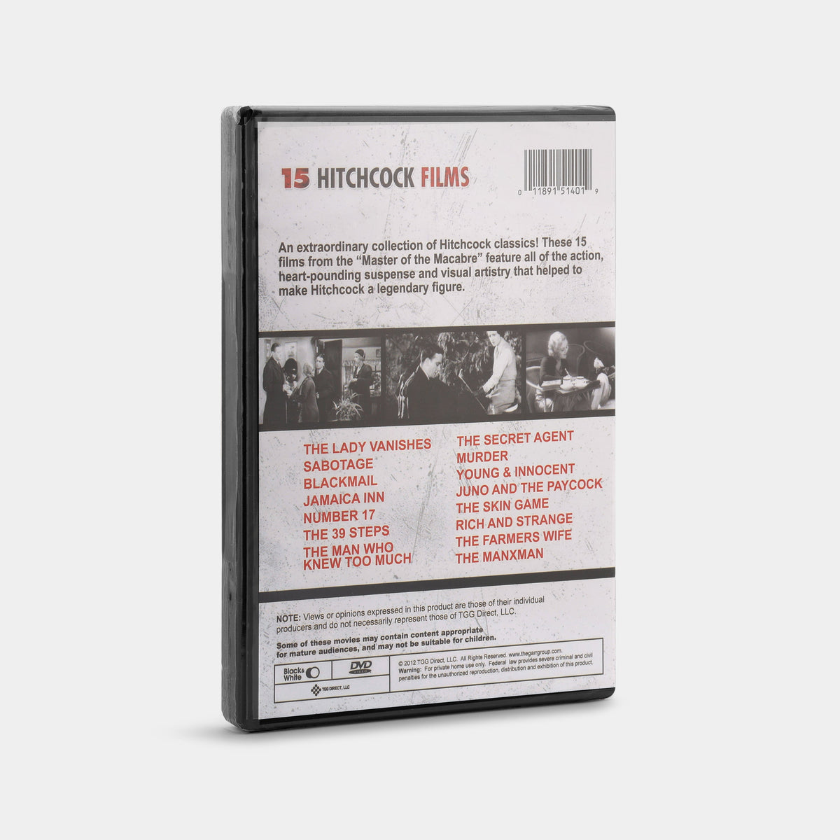 15 Hitchcock Films (Sealed) DVD