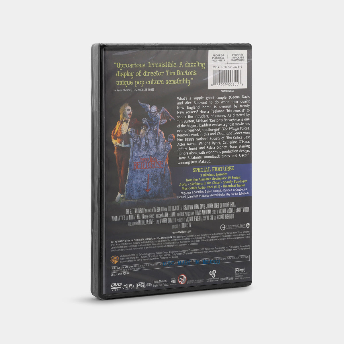 Beetlejuice (20th Anniversary Deluxe Edition, Sealed) DVD