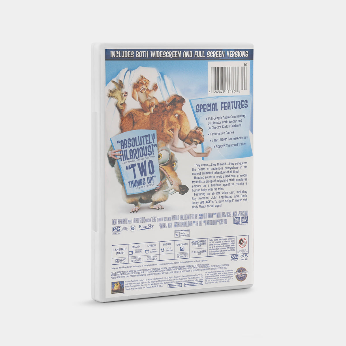 Ice Age (Full Screen + Widescreen) DVD