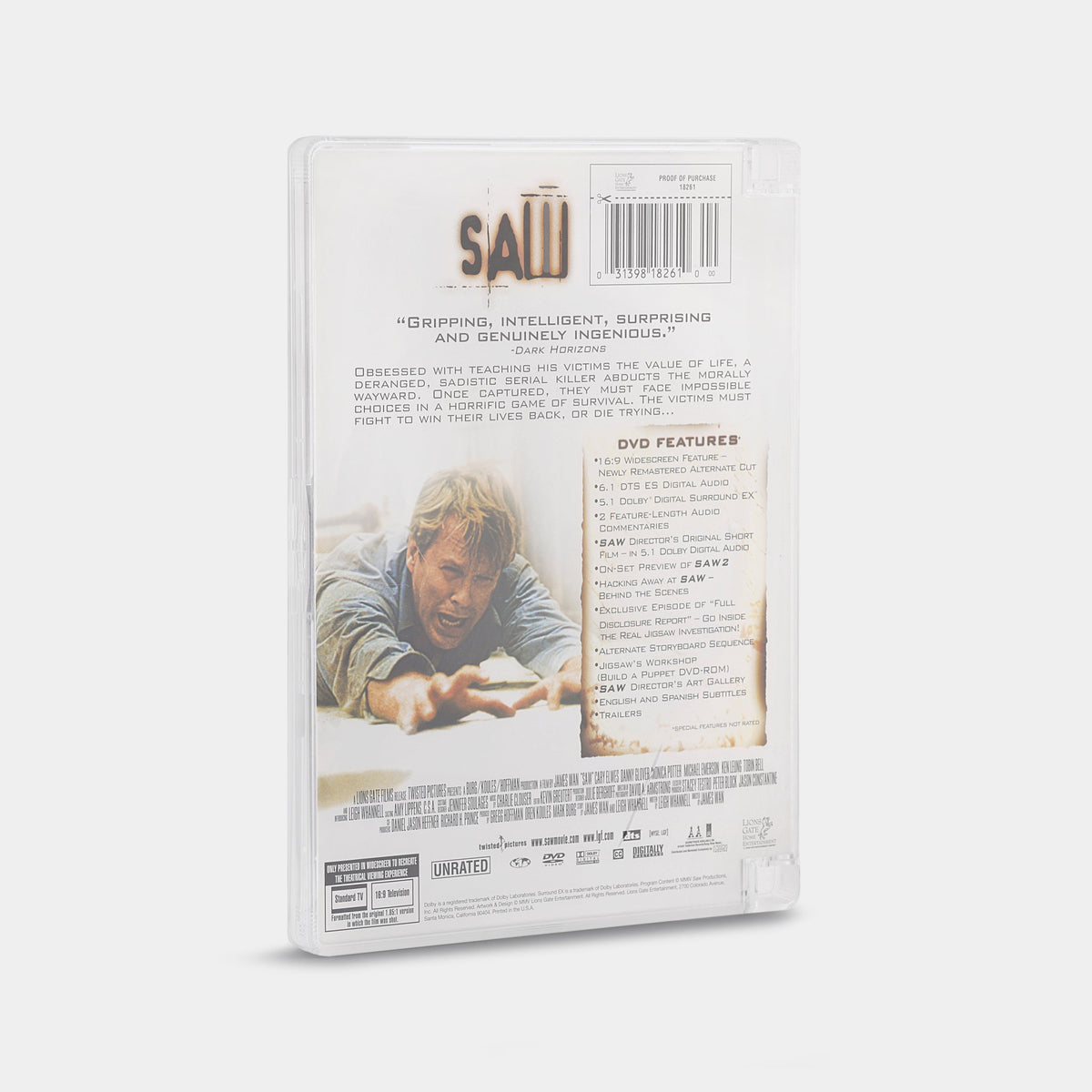 Saw (Widescreen, Uncut Edition) - Liquid Cover DVD
