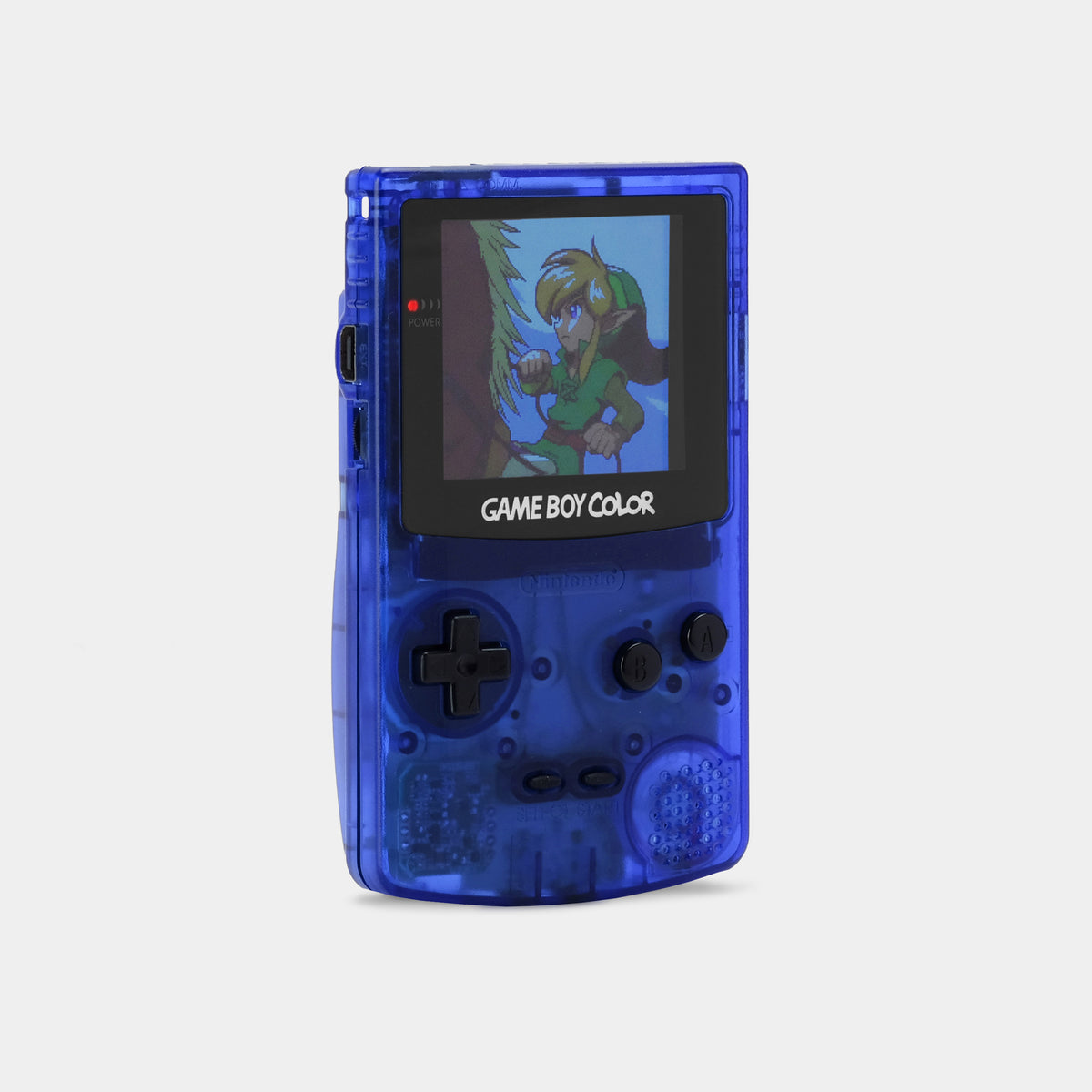 Nintendo Game Boy Color Translucent Blue Game Console With Backlit Scr