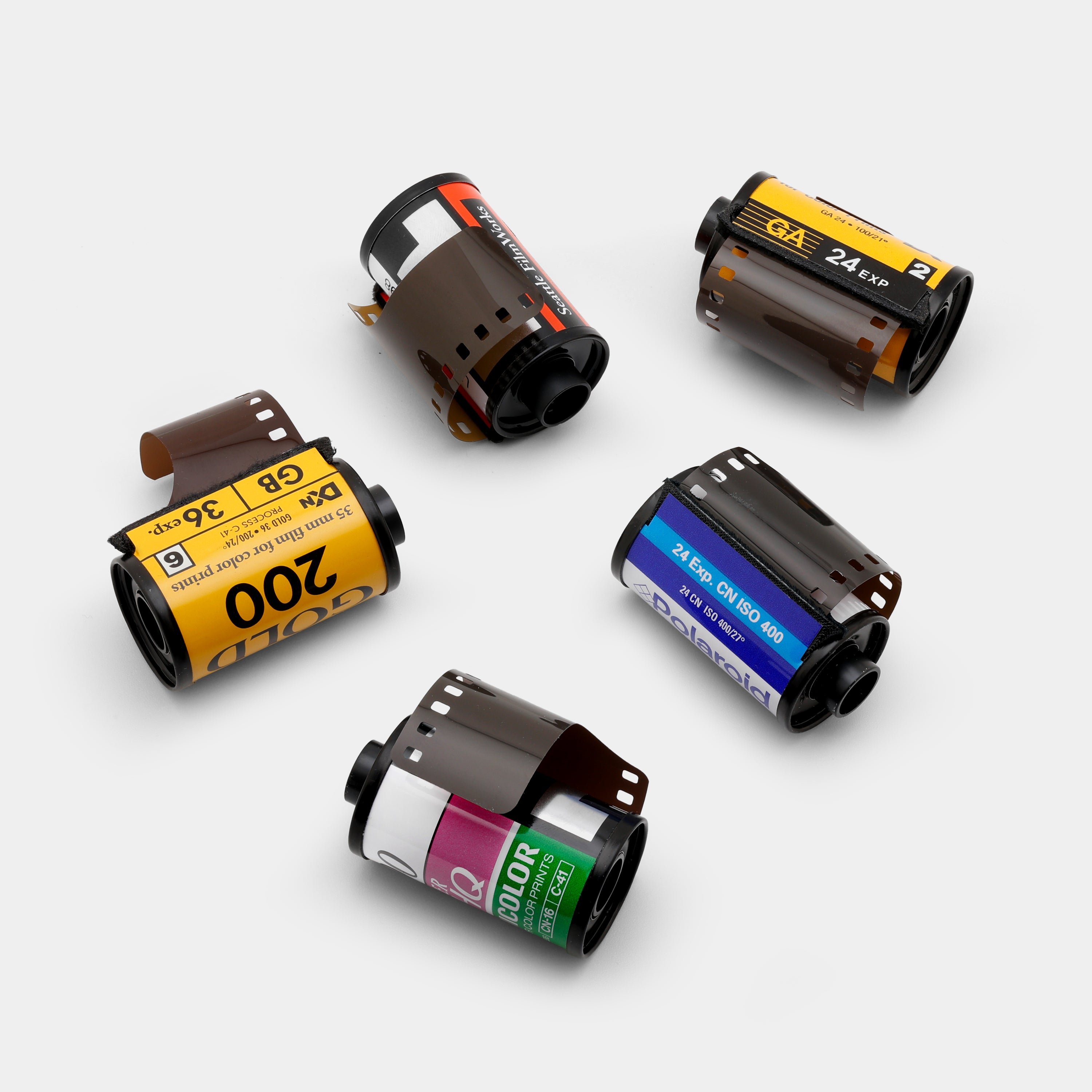 Lot of 5 Miscellaneous Expired 35mm Film Rolls