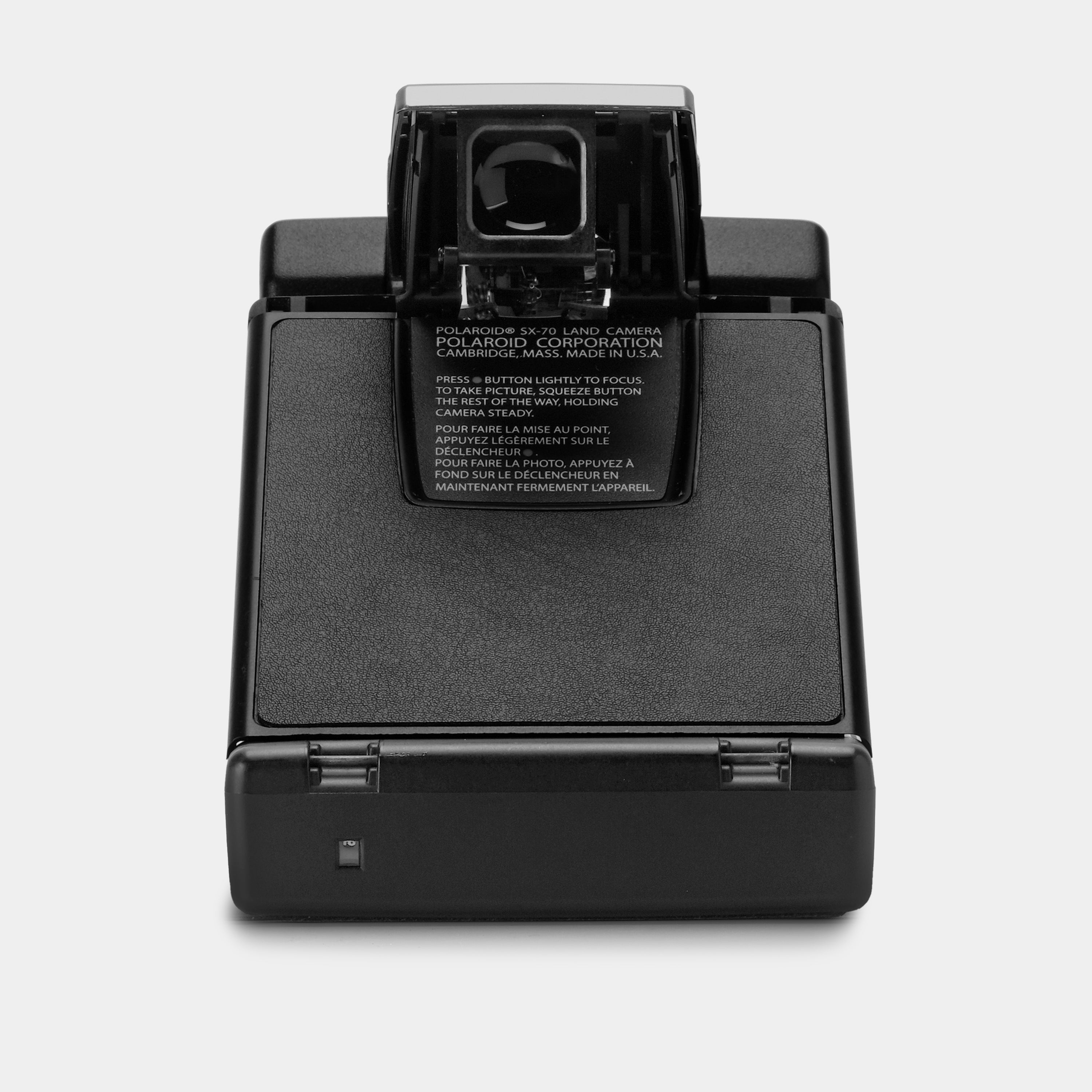 Polaroid SX-70 Sonar Autofocus Black with Chrome Folding Instant Film Camera