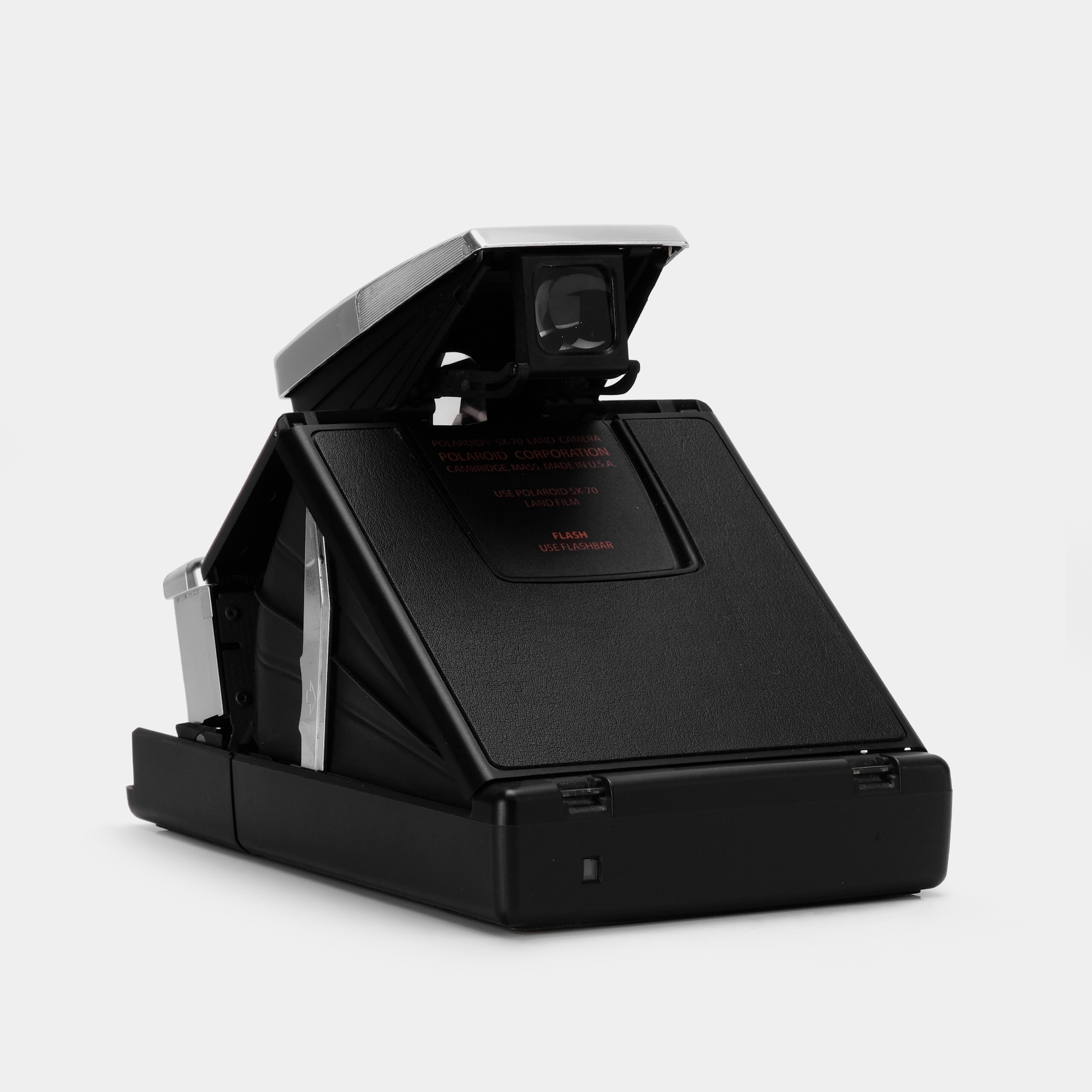Polaroid SX-70 Alpha Black With Chrome Folding Instant Film Camera