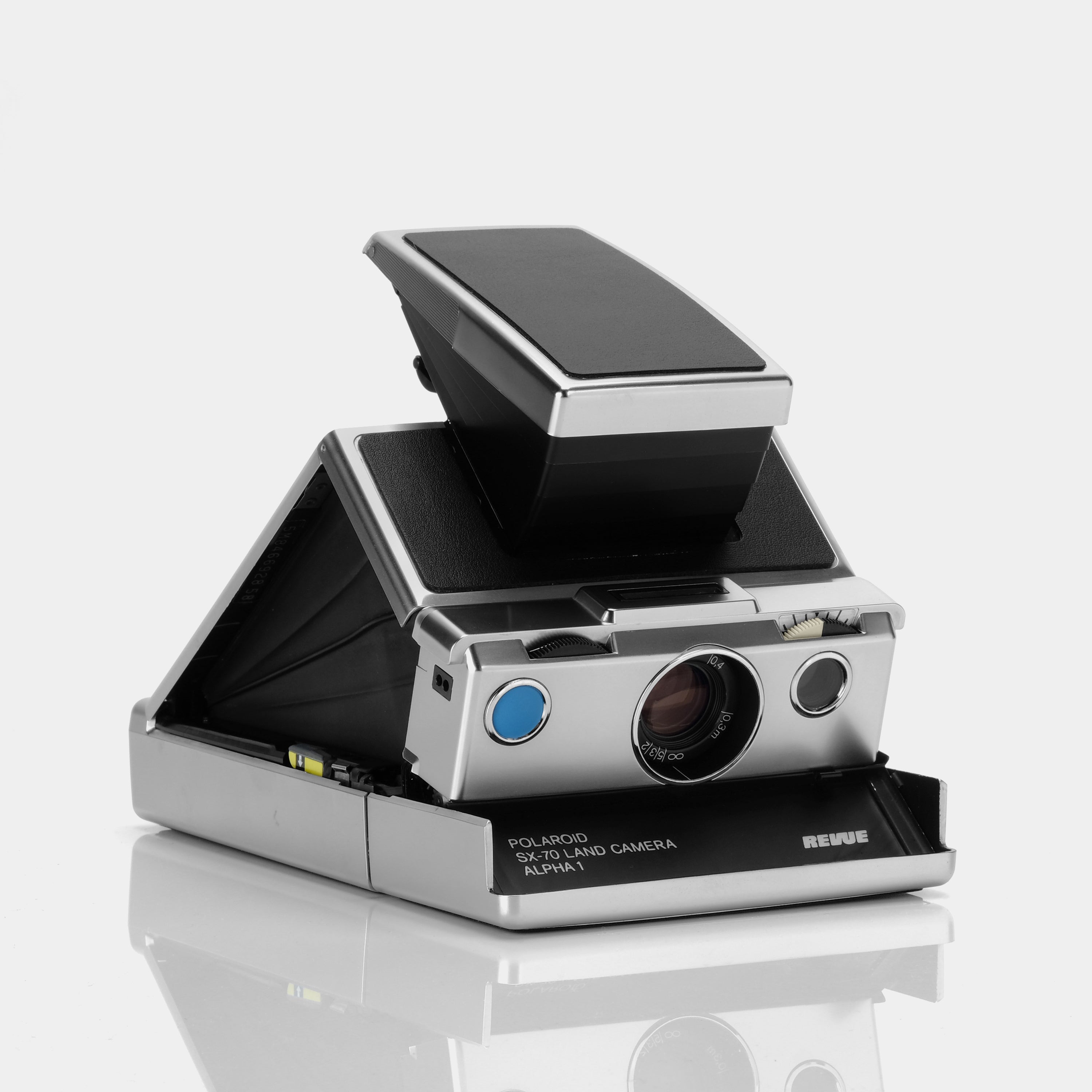 Polaroid SX-70 Alpha 1 Revue Chrome Folding Instant Film Camera