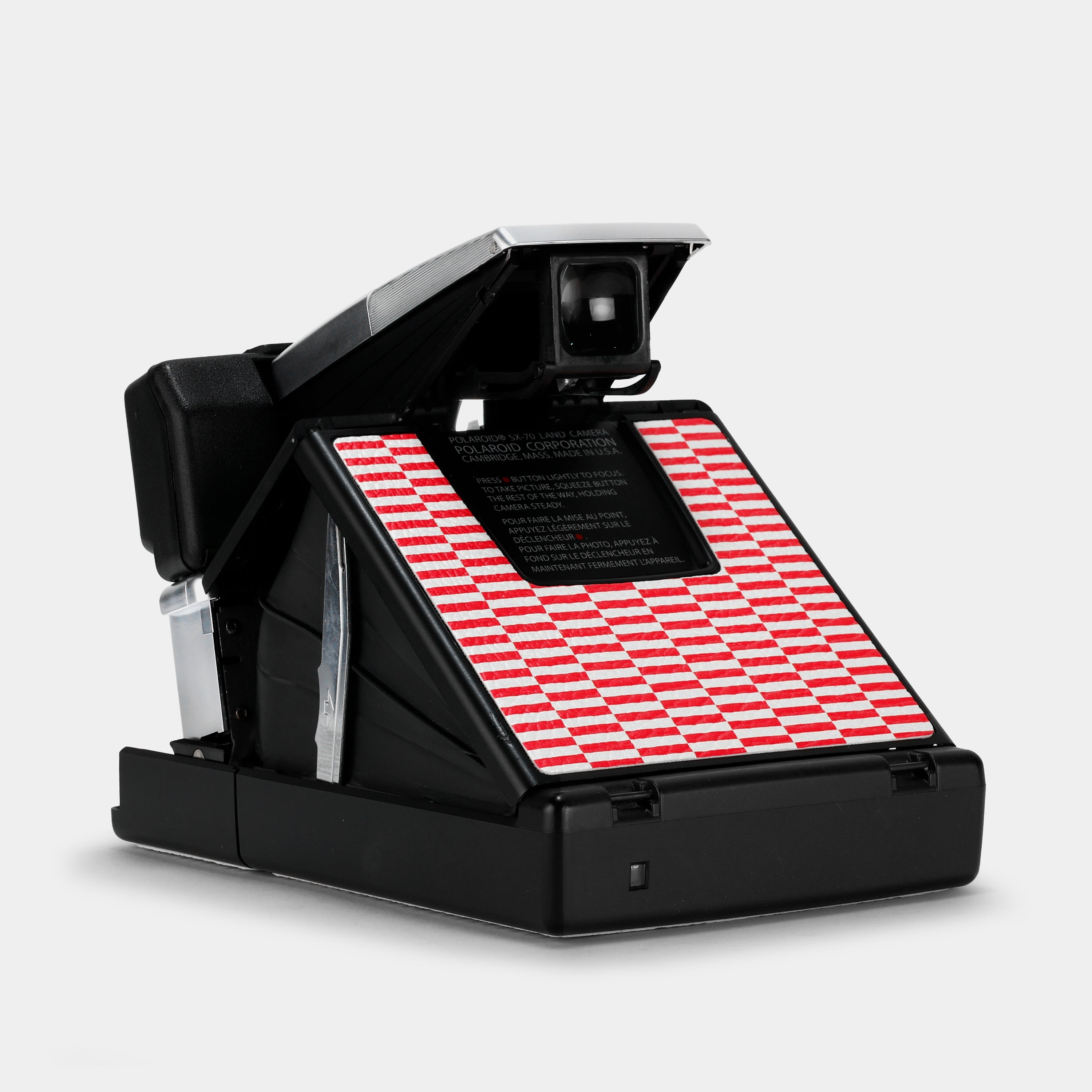 Polaroid SX-70 Sonar Autofocus Black with Chrome Folding Instant Film Camera