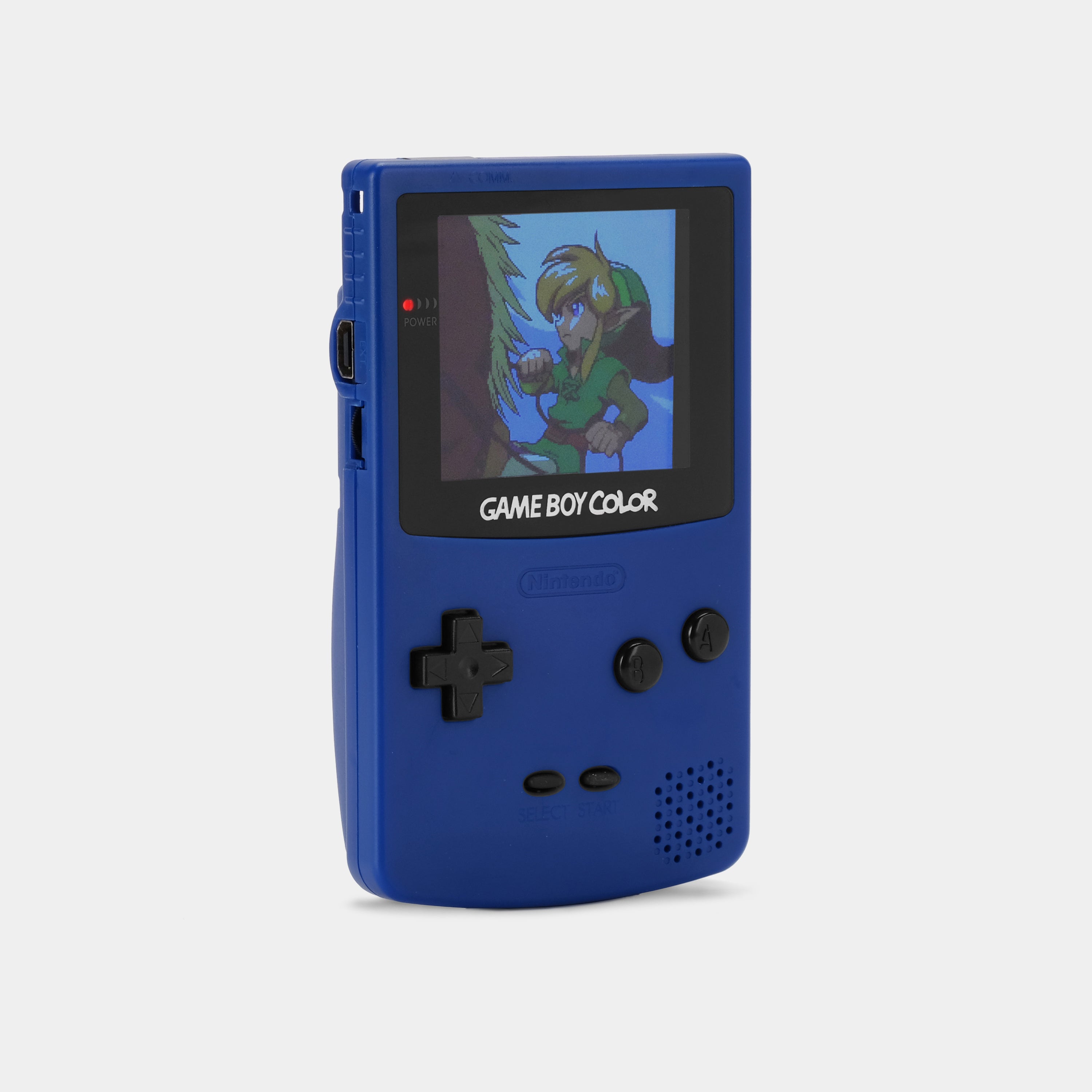 Nintendo Game Boy Color Blue Game Console With Backlit Screen