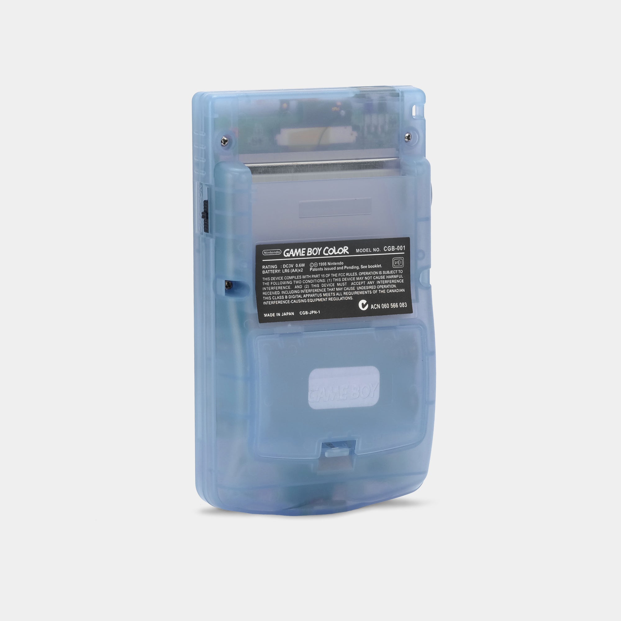 Nintendo Game Boy Color Translucent Light Blue Glow In The Dark Game C