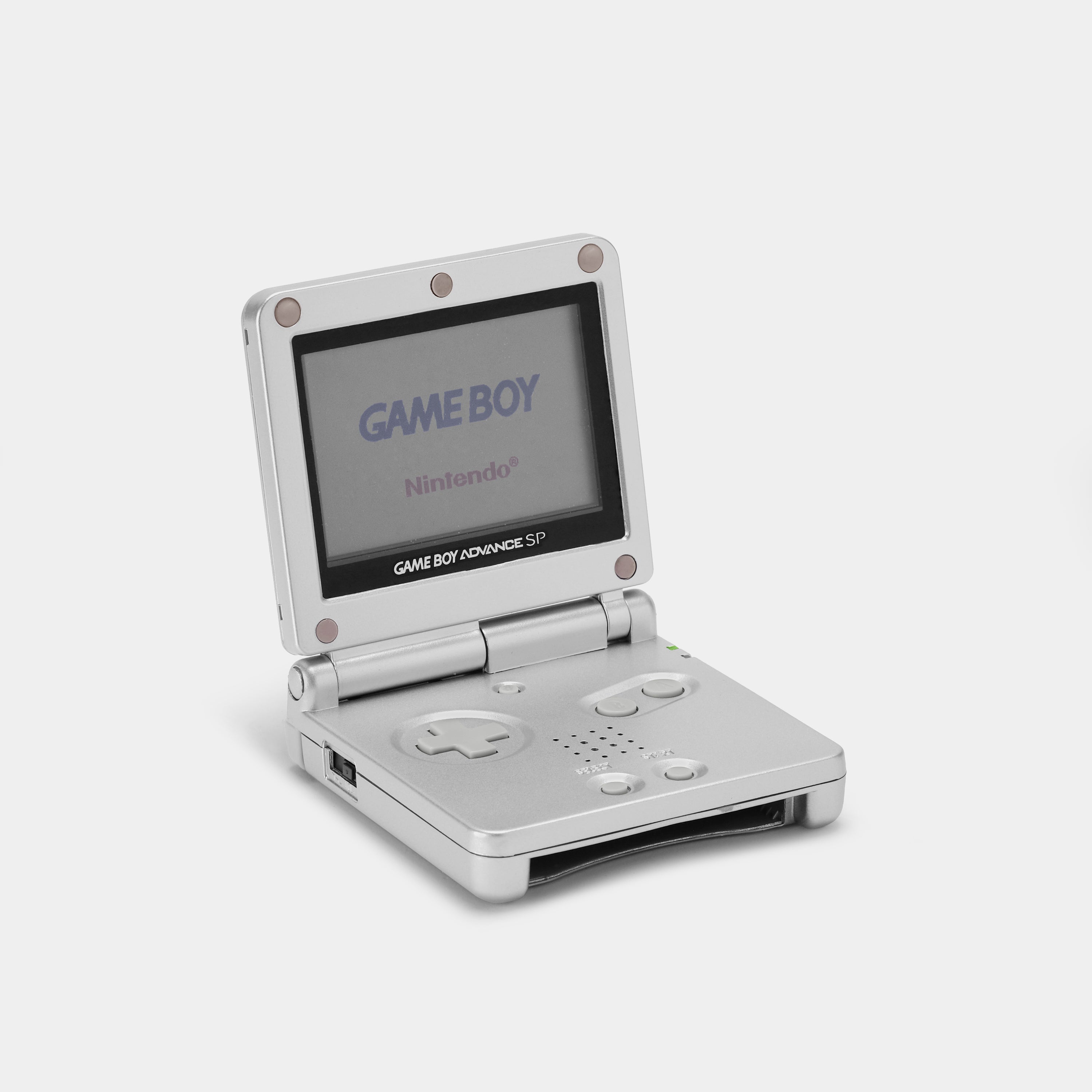 Nintendo GameBoy Advance SP GBA Platinum Silver Game Boy Console w Box  Tested Works Good. RARE 