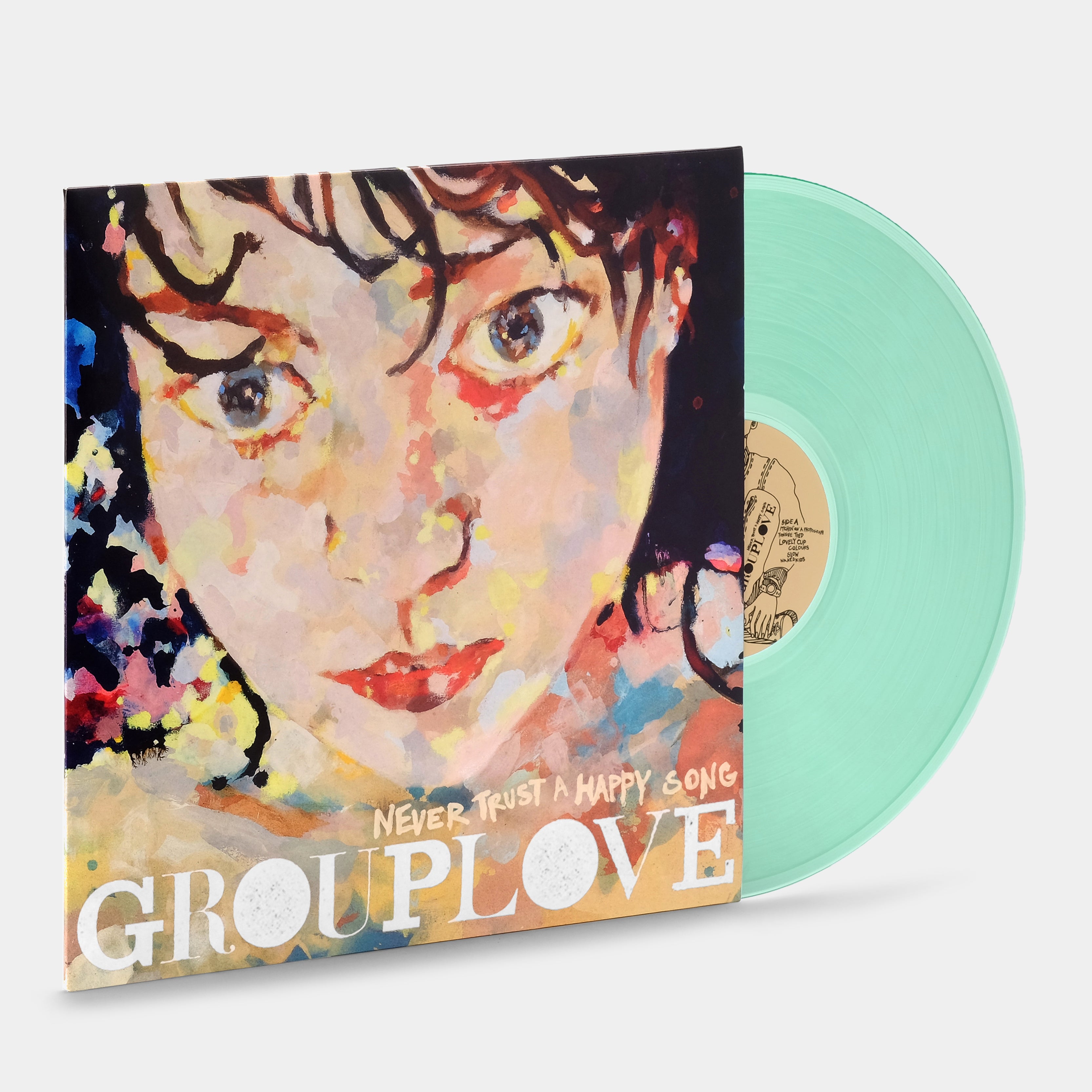 Grouplove - Never Trust A Happy Song LP Translucent Green Vinyl Record