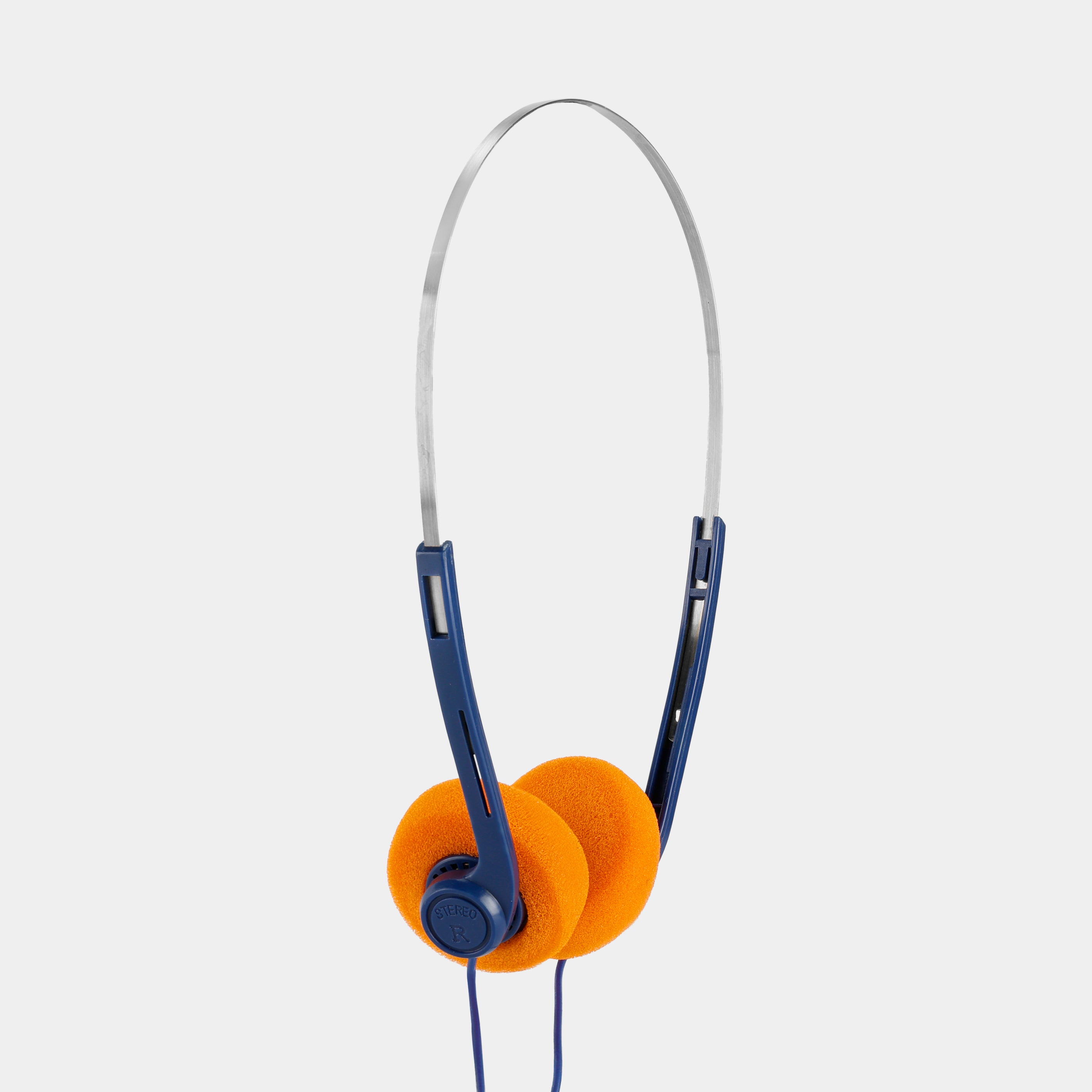 Vintage Blue Stereo On-Ear Headphones