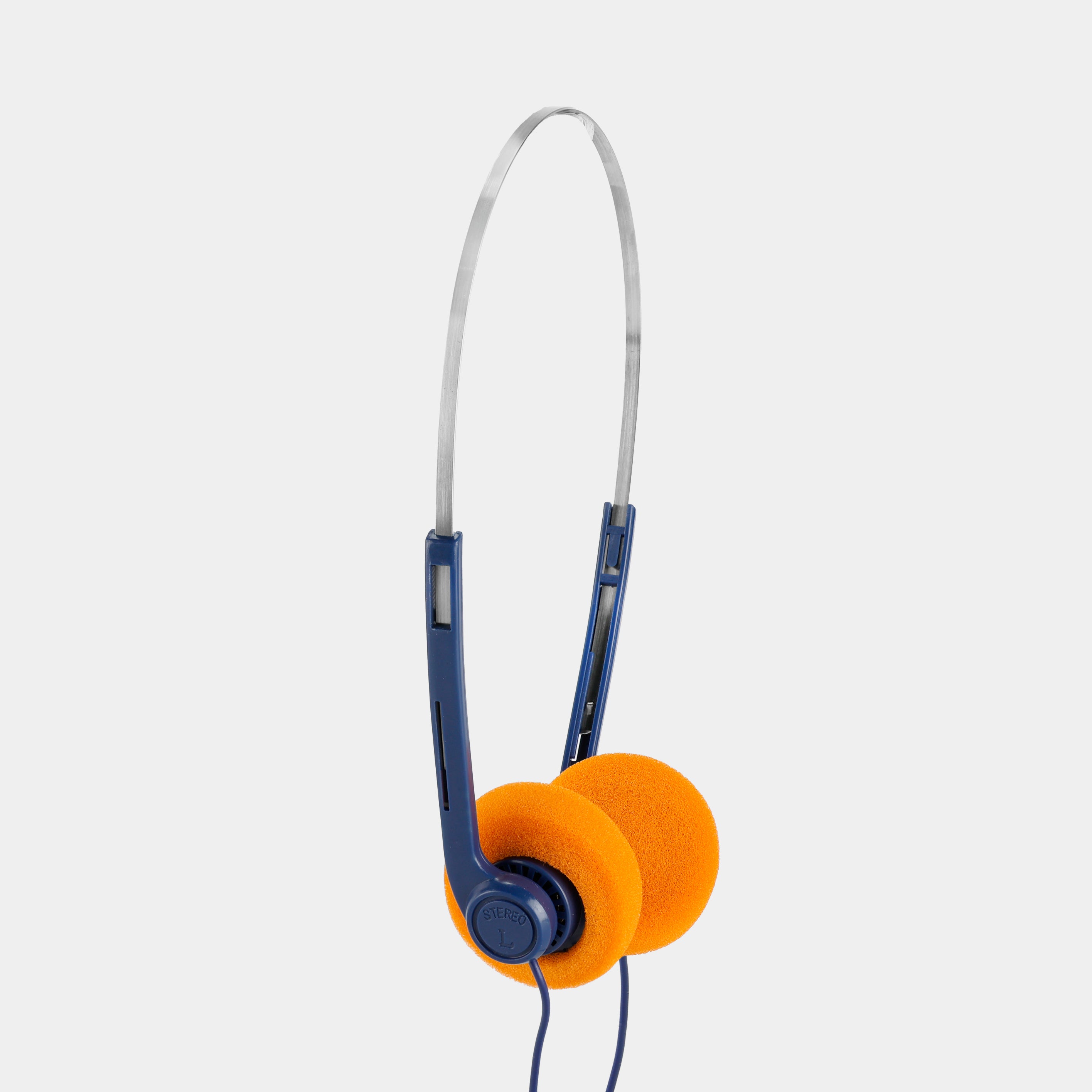 Vintage Blue Stereo On-Ear Headphones