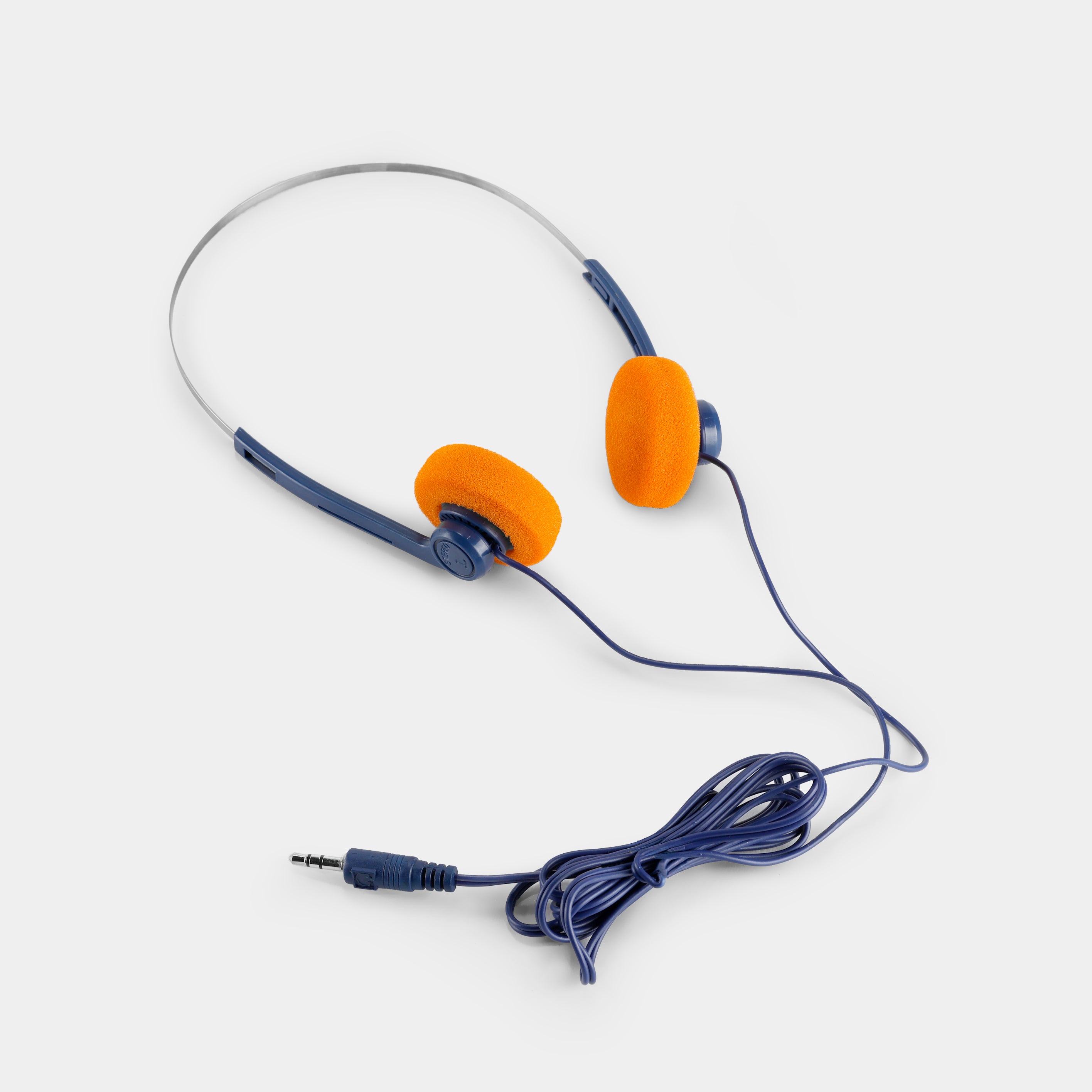 Vintage Blue Stereo On-Ear Headphones