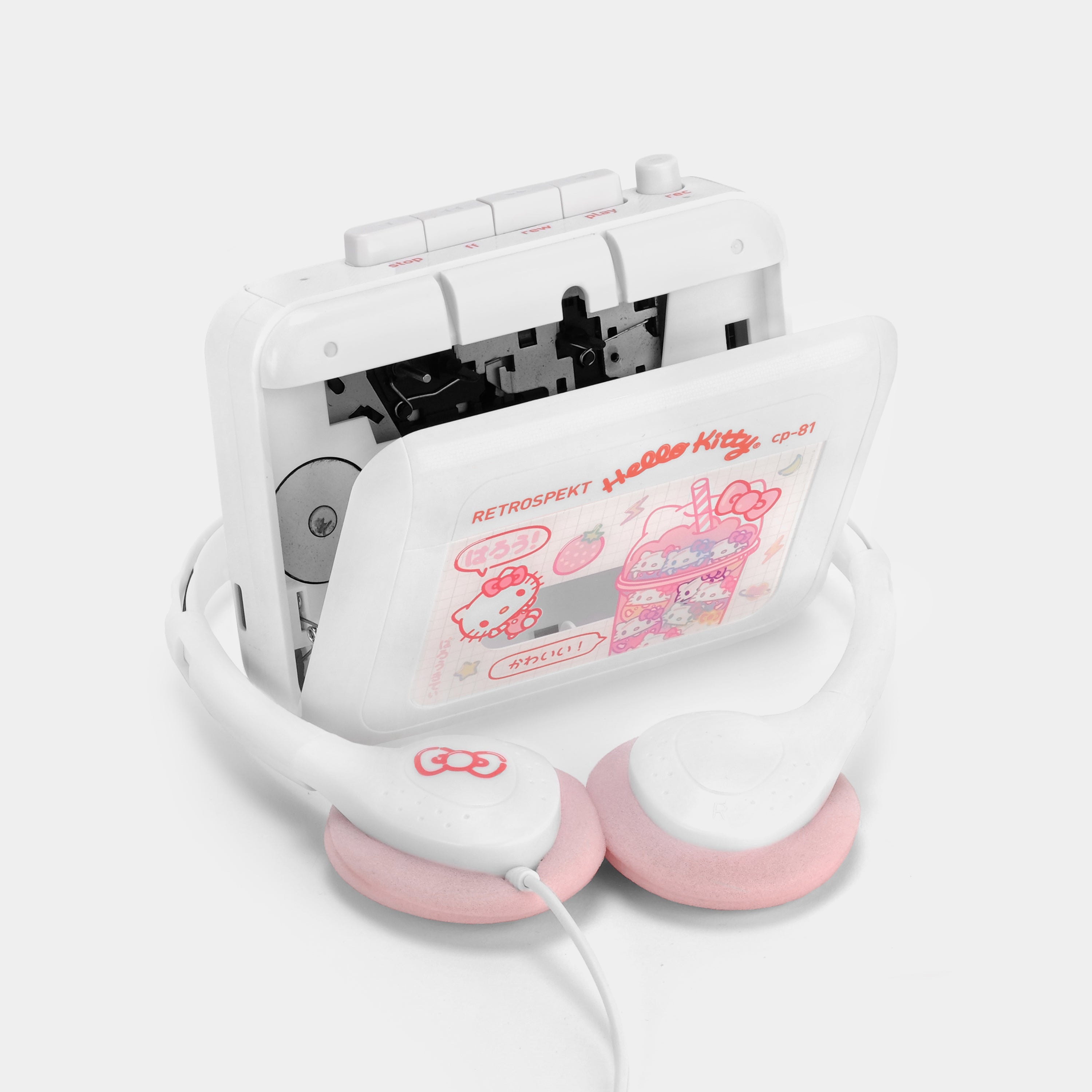 Retrospekt x Hello Kitty Strawberry Kawaii CP-81 Portable Cassette Player