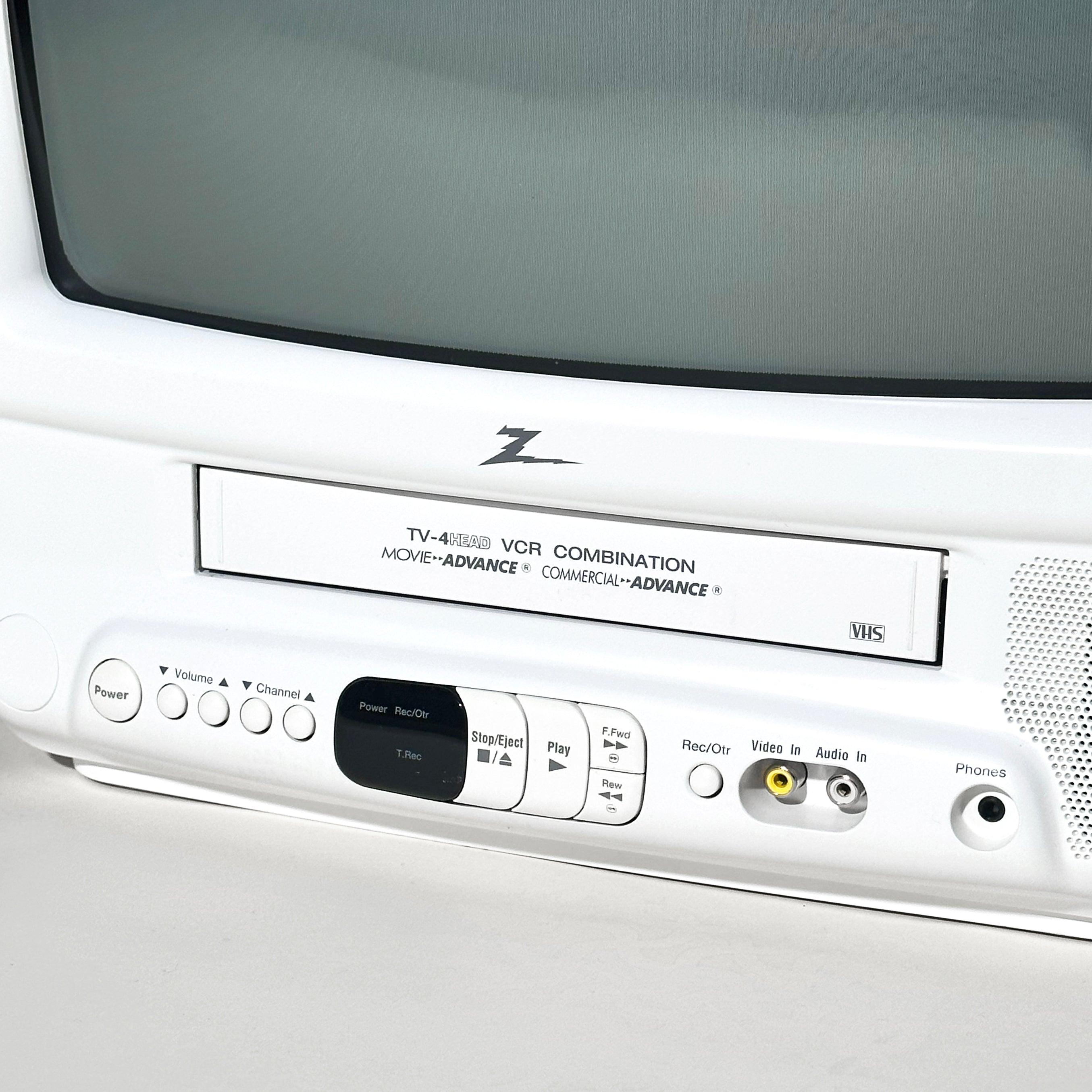 Zenith White CRT TV and VCR Television (New Old Stock)