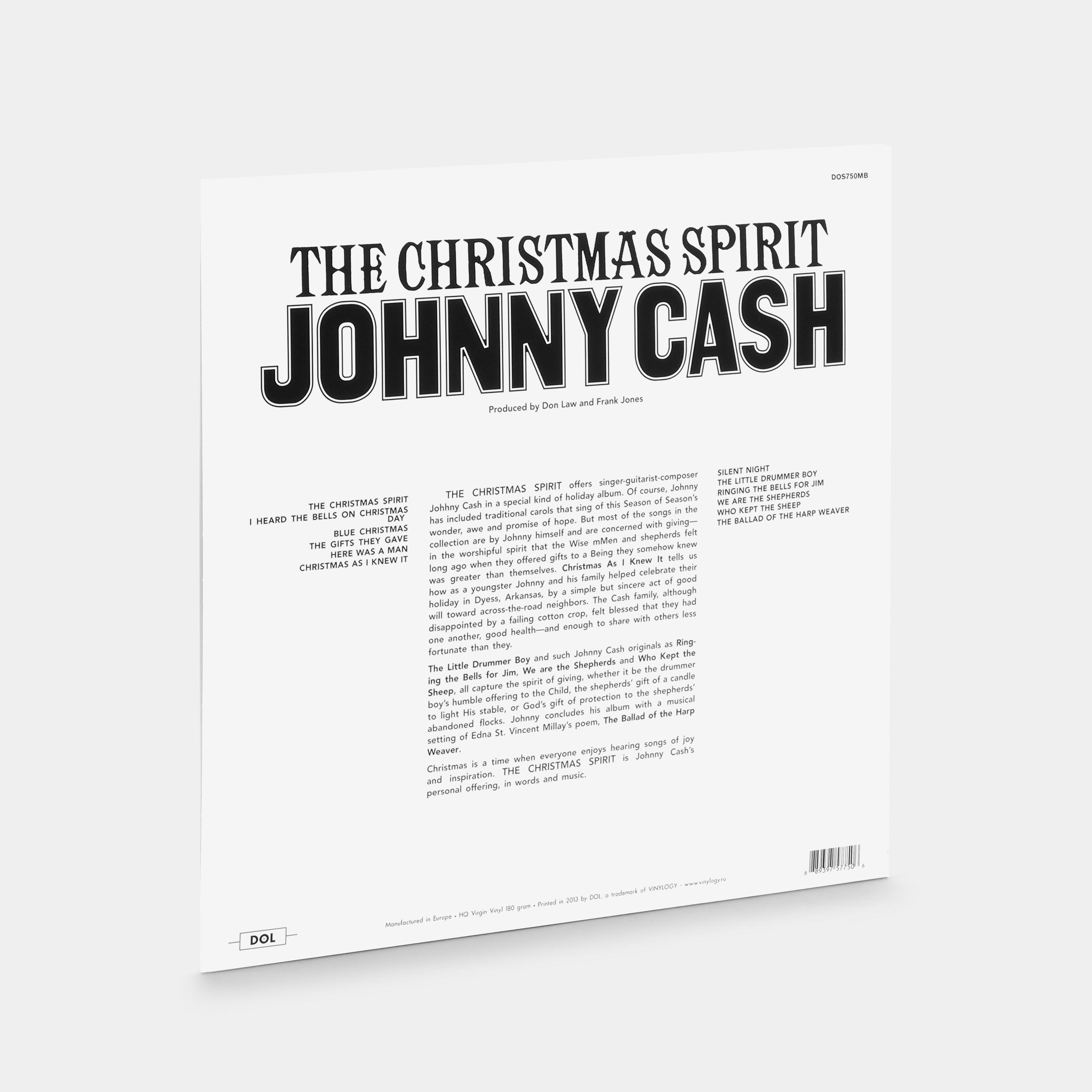Johnny Cash - The Christmas Spirit LP Red Vinyl Record