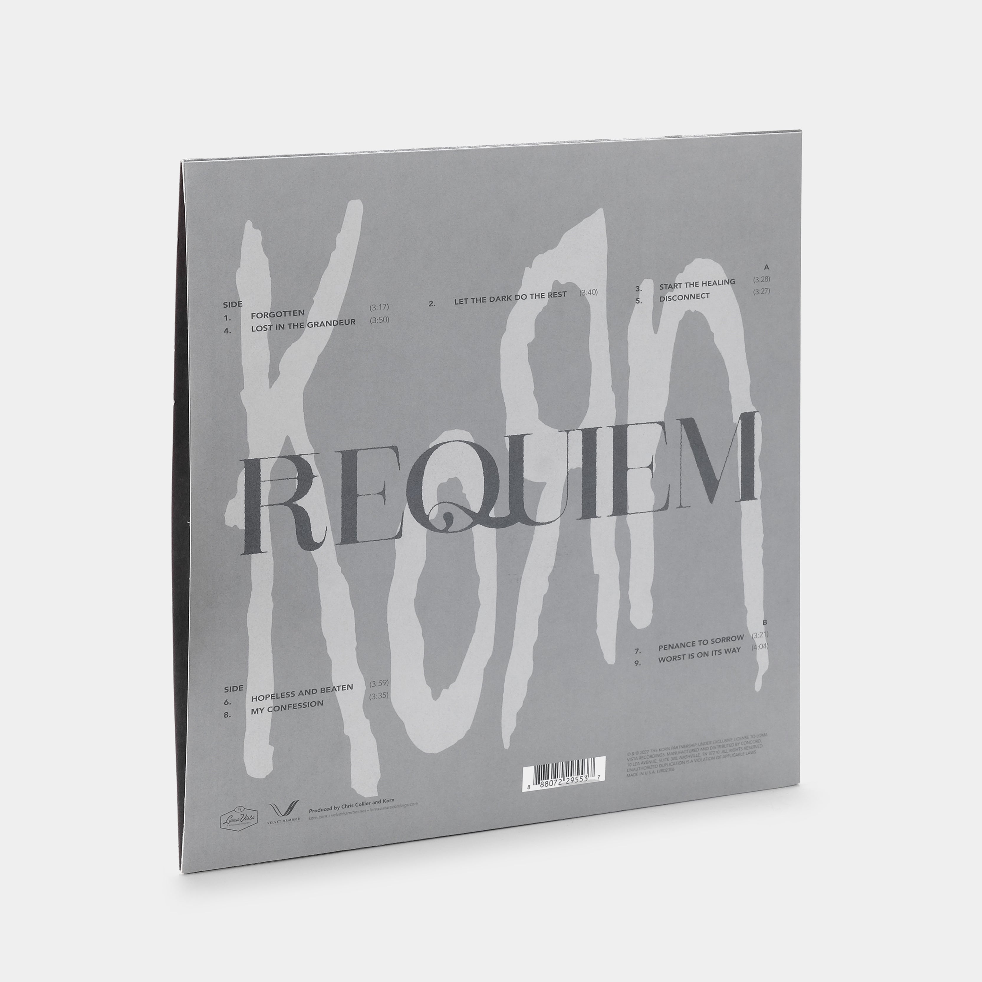 Korn - Requiem LP Milky Clear Vinyl Record