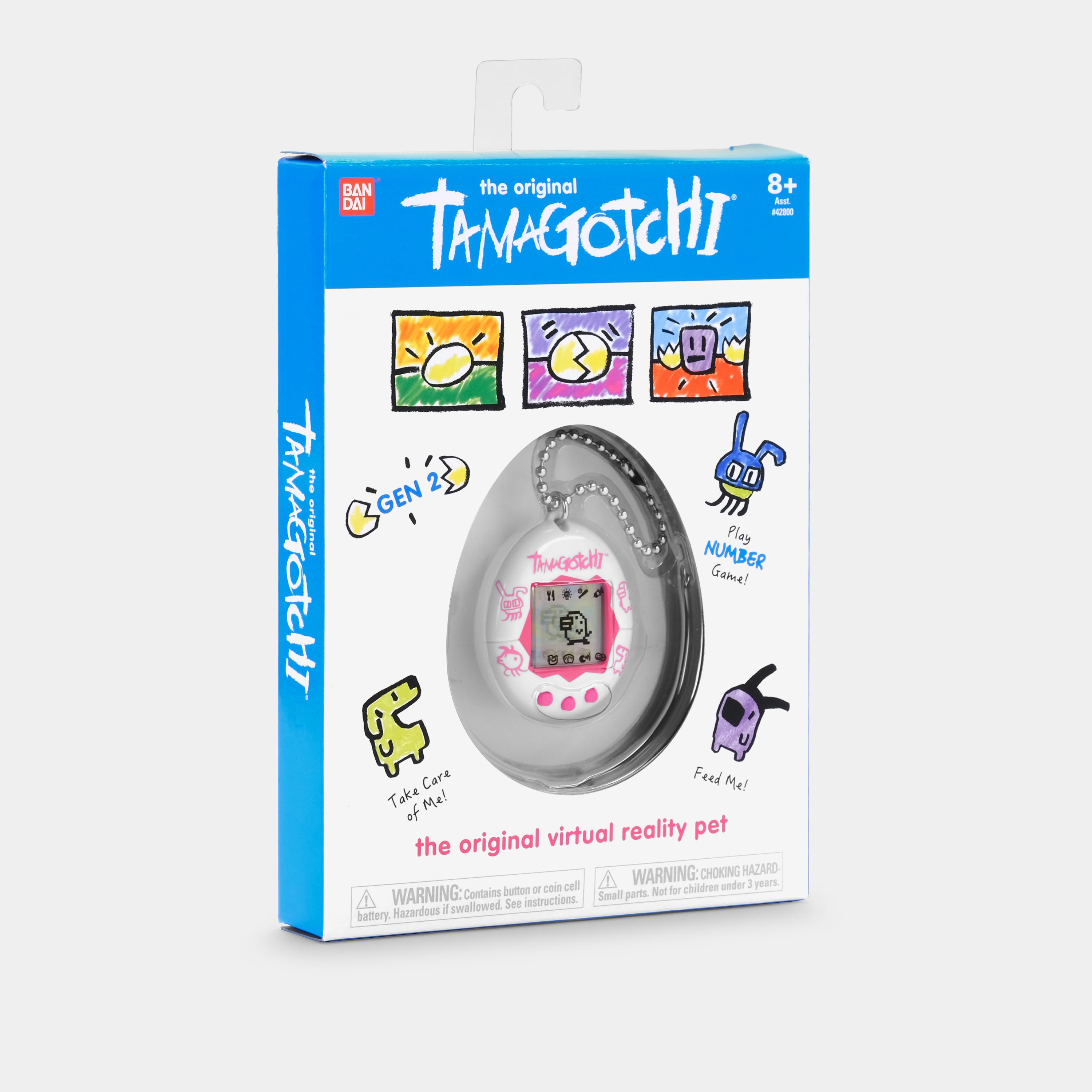 Original Tamagotchi (Gen. 2) White and Pink Virtual Pet