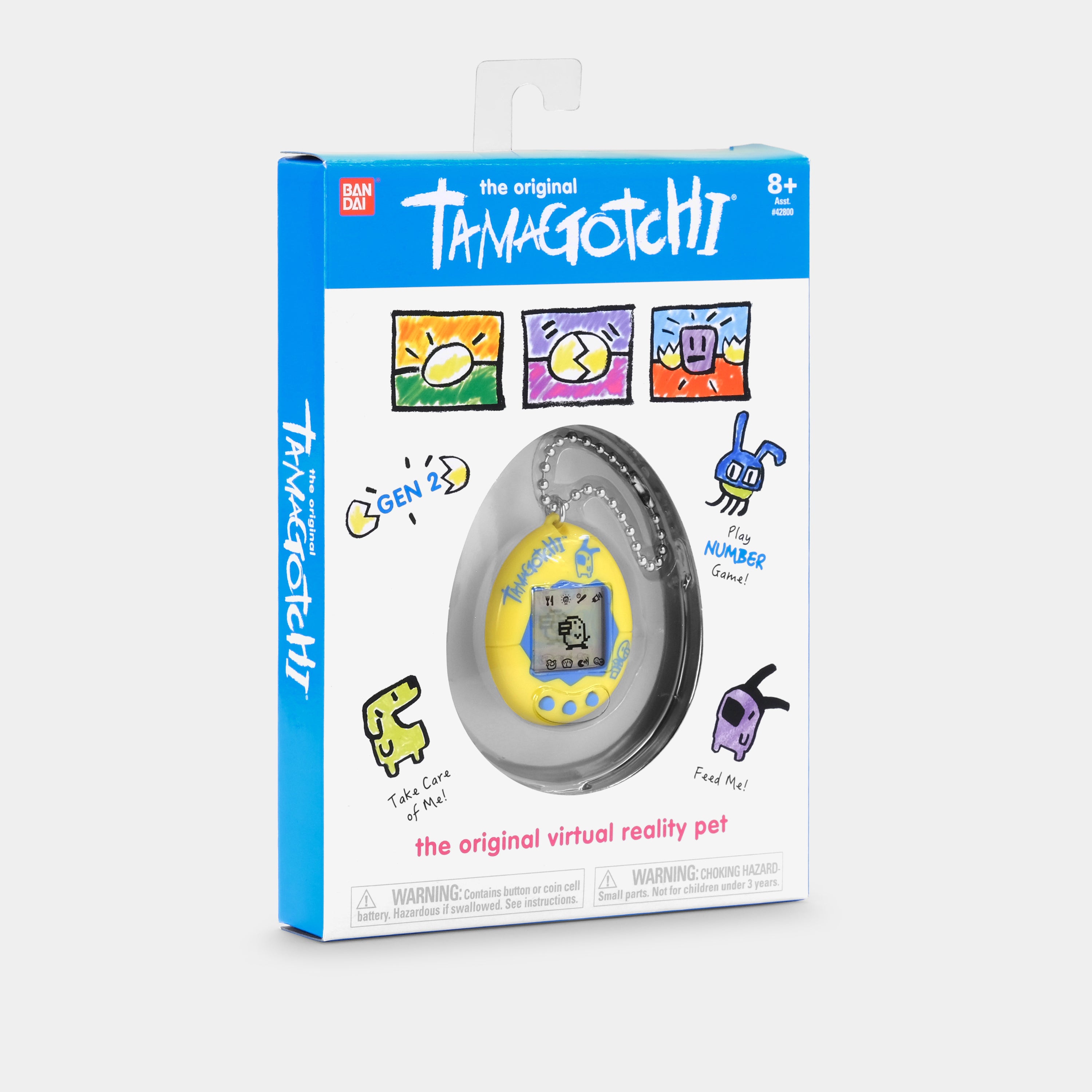 Original Tamagotchi (Gen. 2) Yellow with Blue Virtual Pet