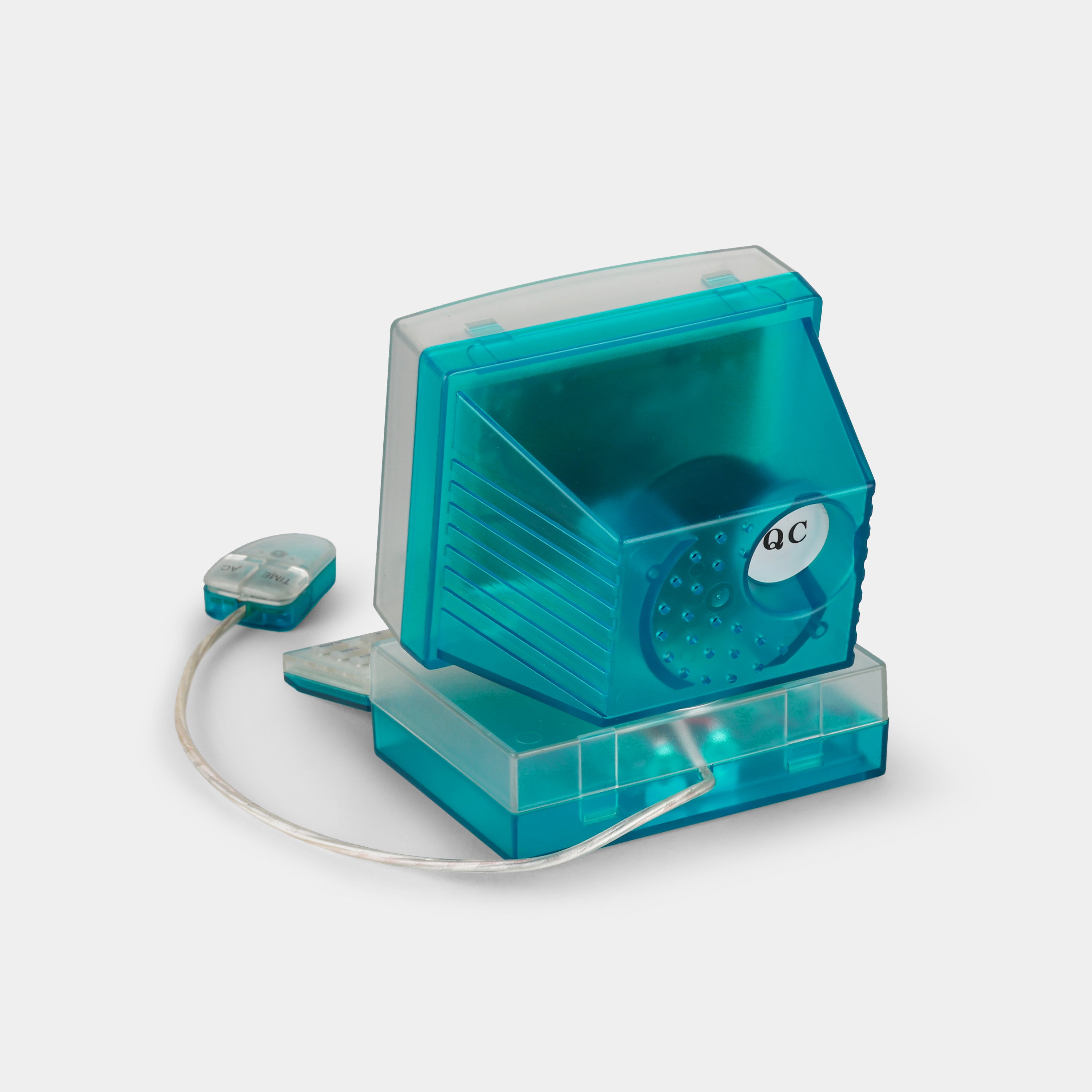 Transparent Blue Desktop Mini PC Alarm Clock Calendar