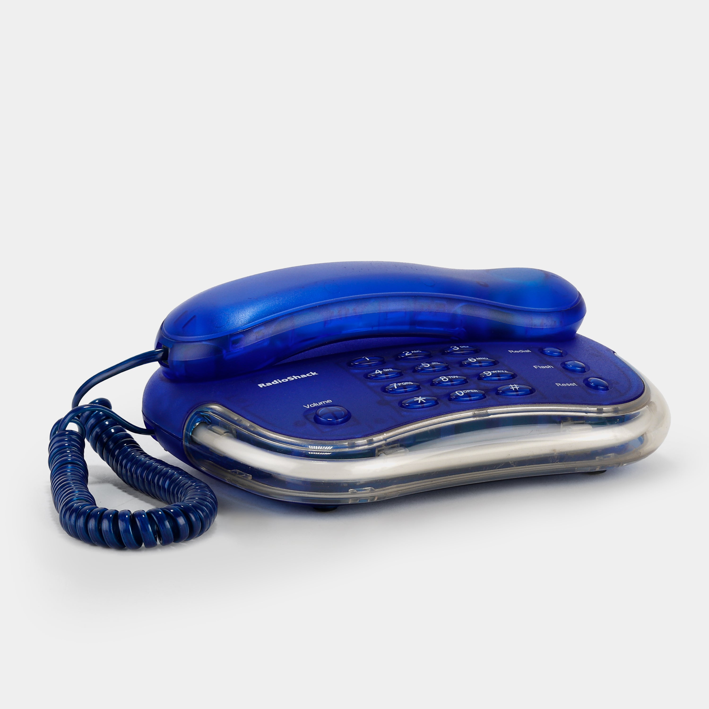 RadioShack ET-3204 Transparent Blue Neon Telephone