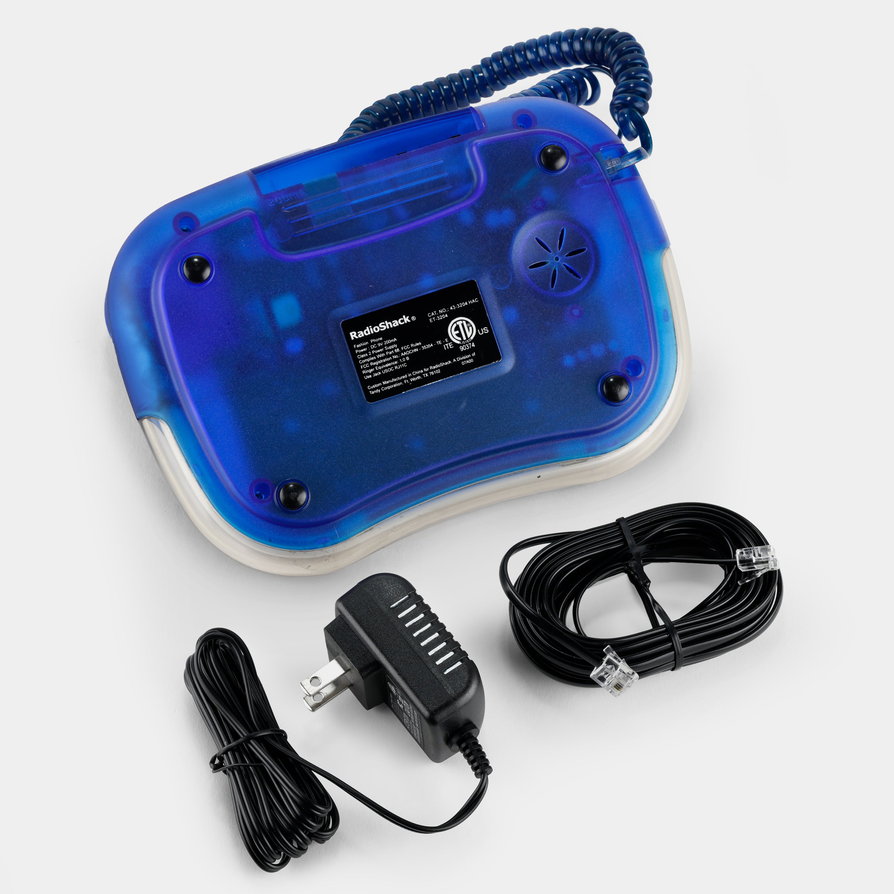 RadioShack ET-3204 Transparent Blue Neon Telephone