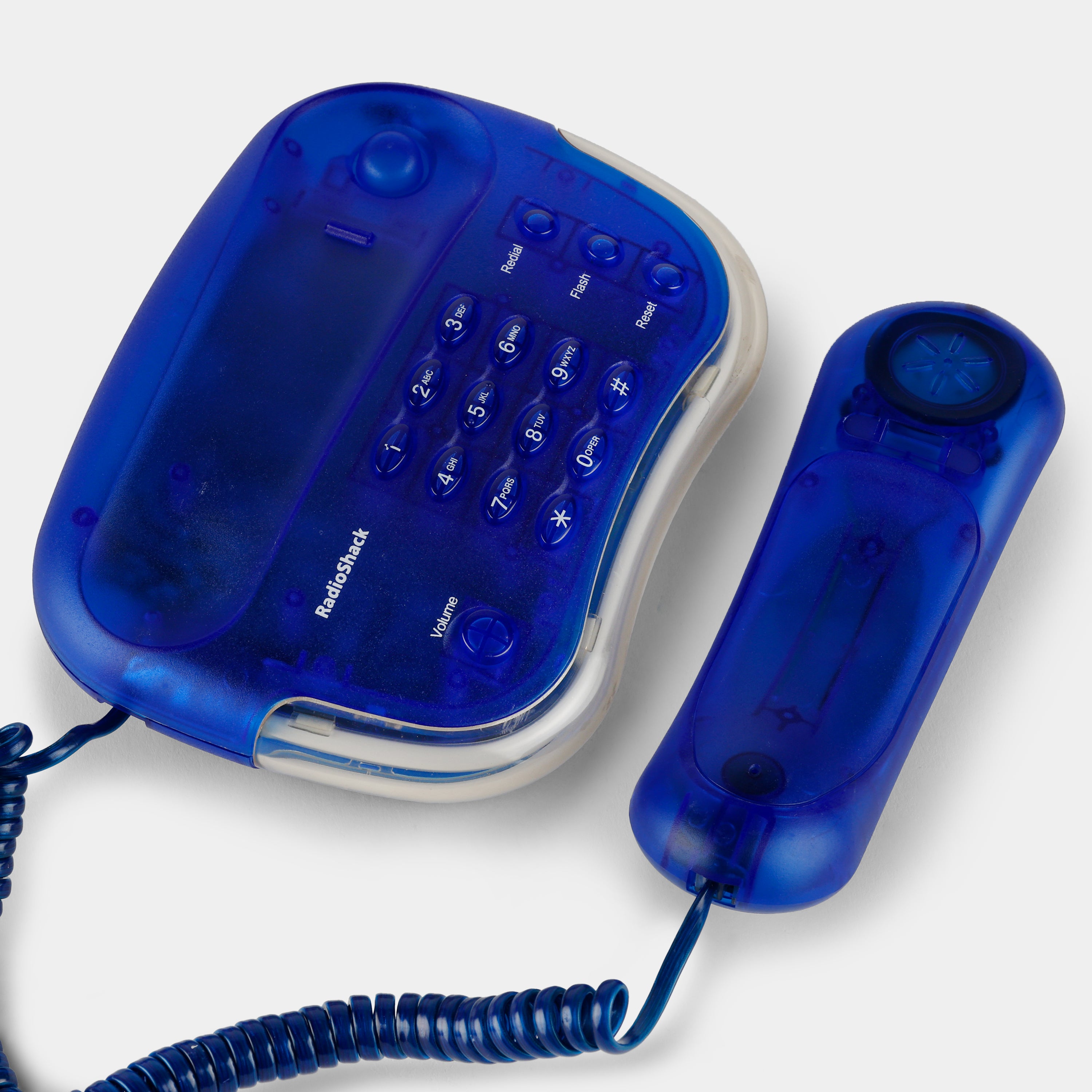 RadioShack ET-3204 Transparent Blue Neon Telephone