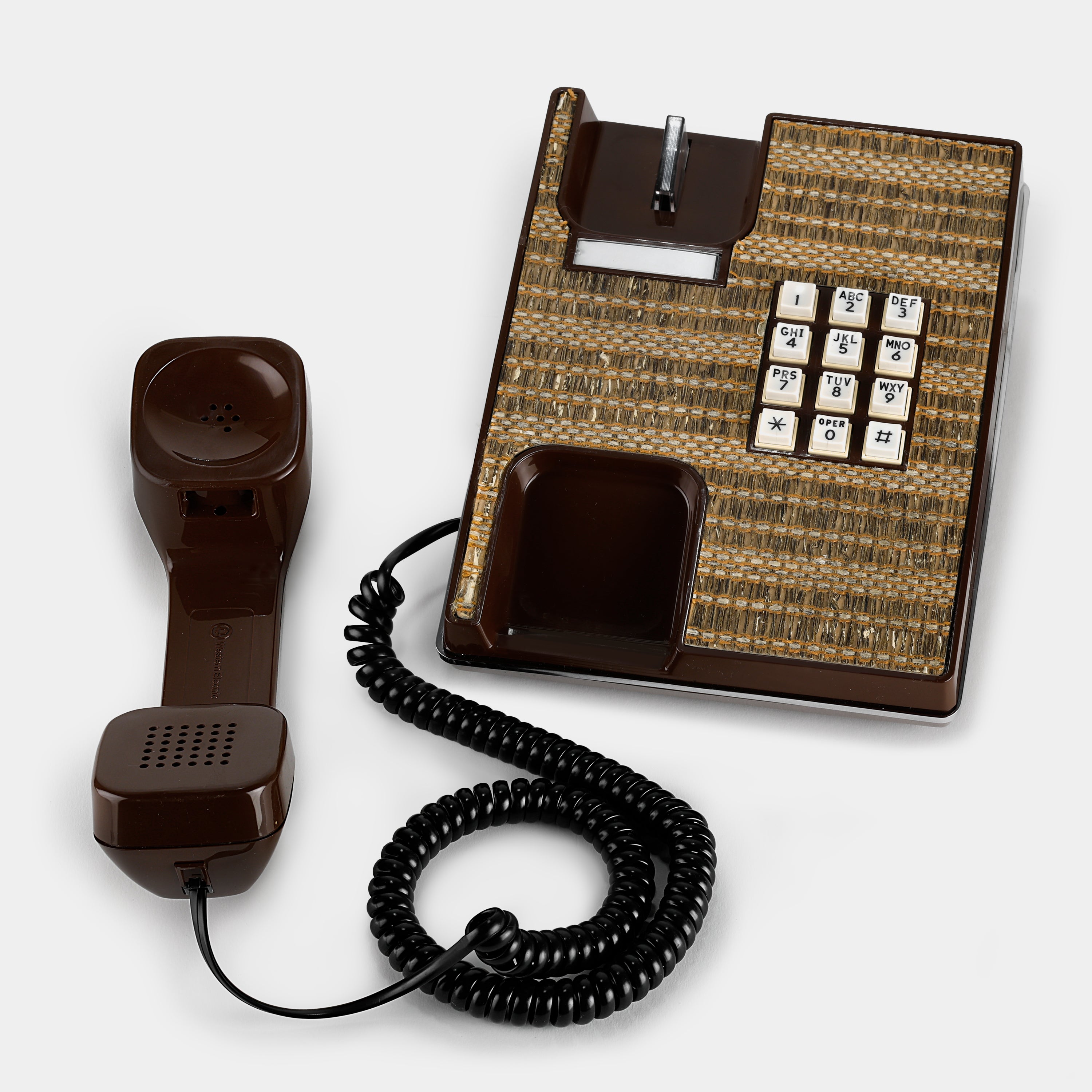 Western Electric Brown Rattan Telephone