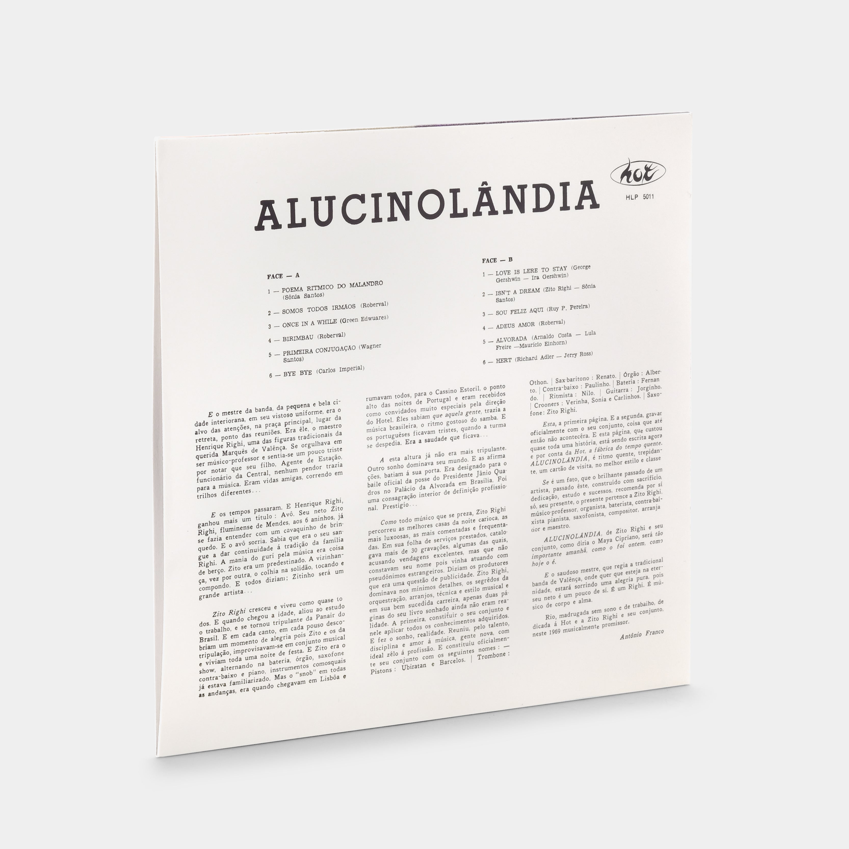 Zito Righi e Seu Conjunto - Alucinolândia LP Vinyl Record