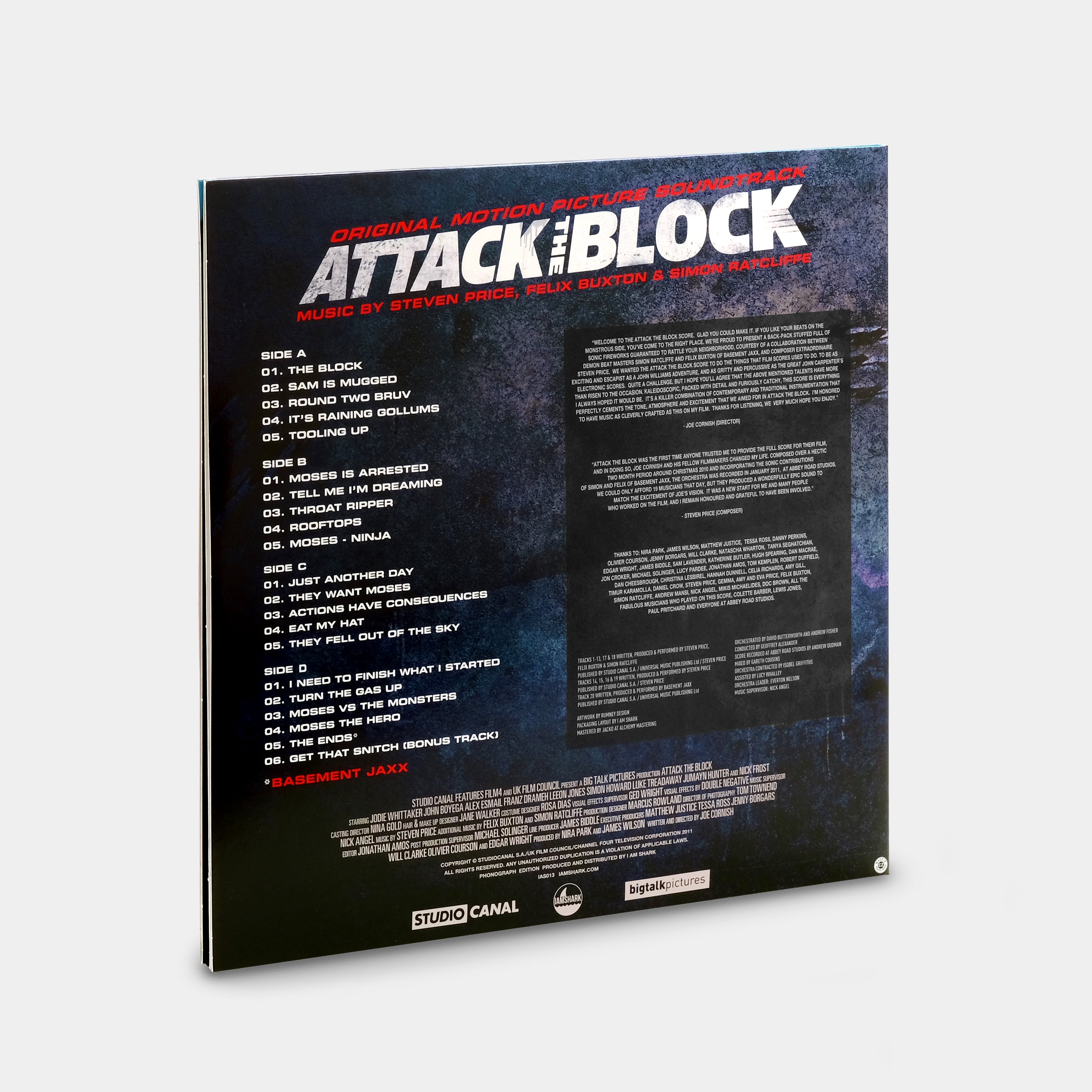 Steven Price, Felix Buxton and Simon Ratcliffe - Attack The Block (Original Motion Picture Soundtrack) 2xLP Glow In The Dark Vinyl Record