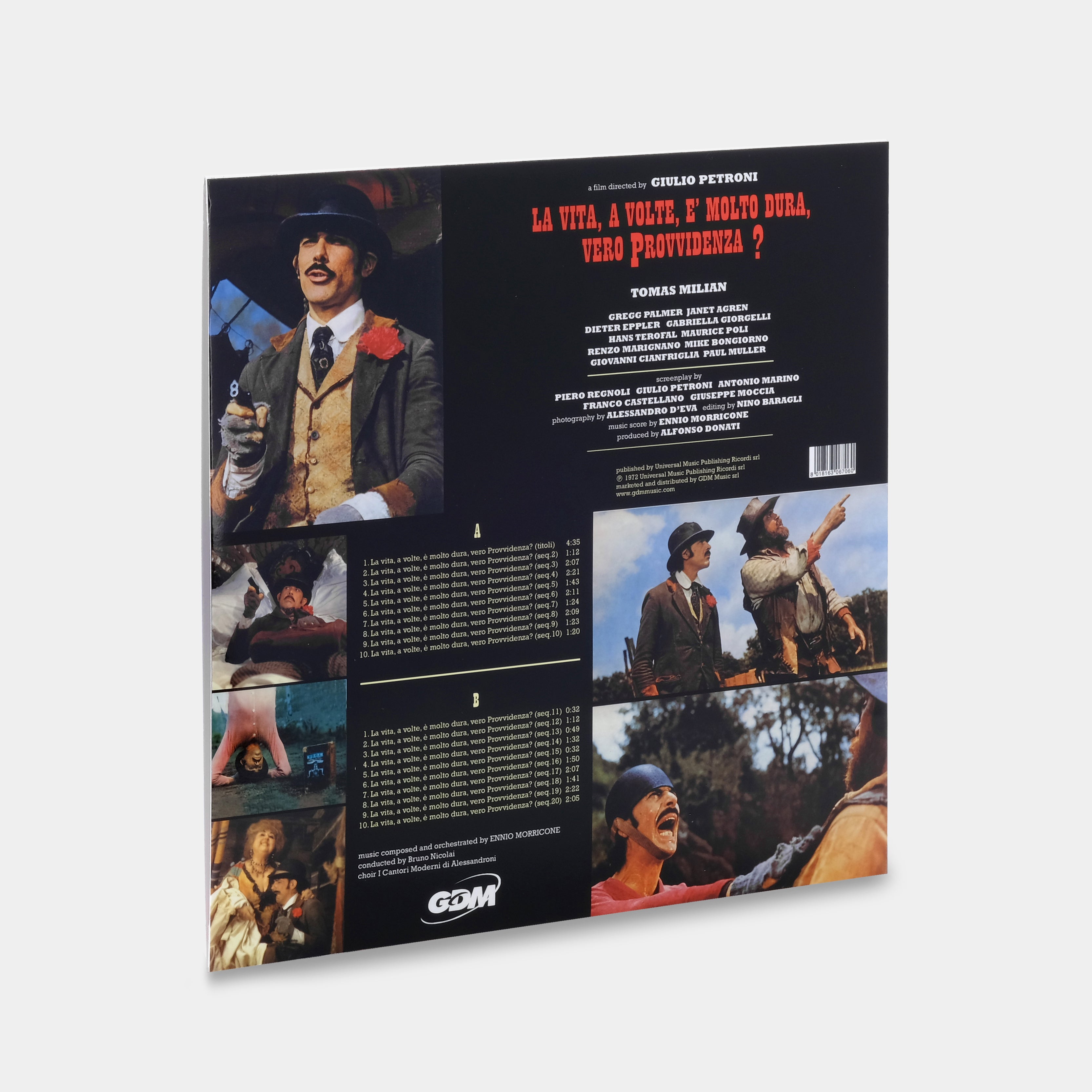 Ennio Morricone - La Vita, A Volte, E' Molto Dura, Vero Provvidenza? (Original Motion Picture Soundtrack) LP Blue Vinyl Record