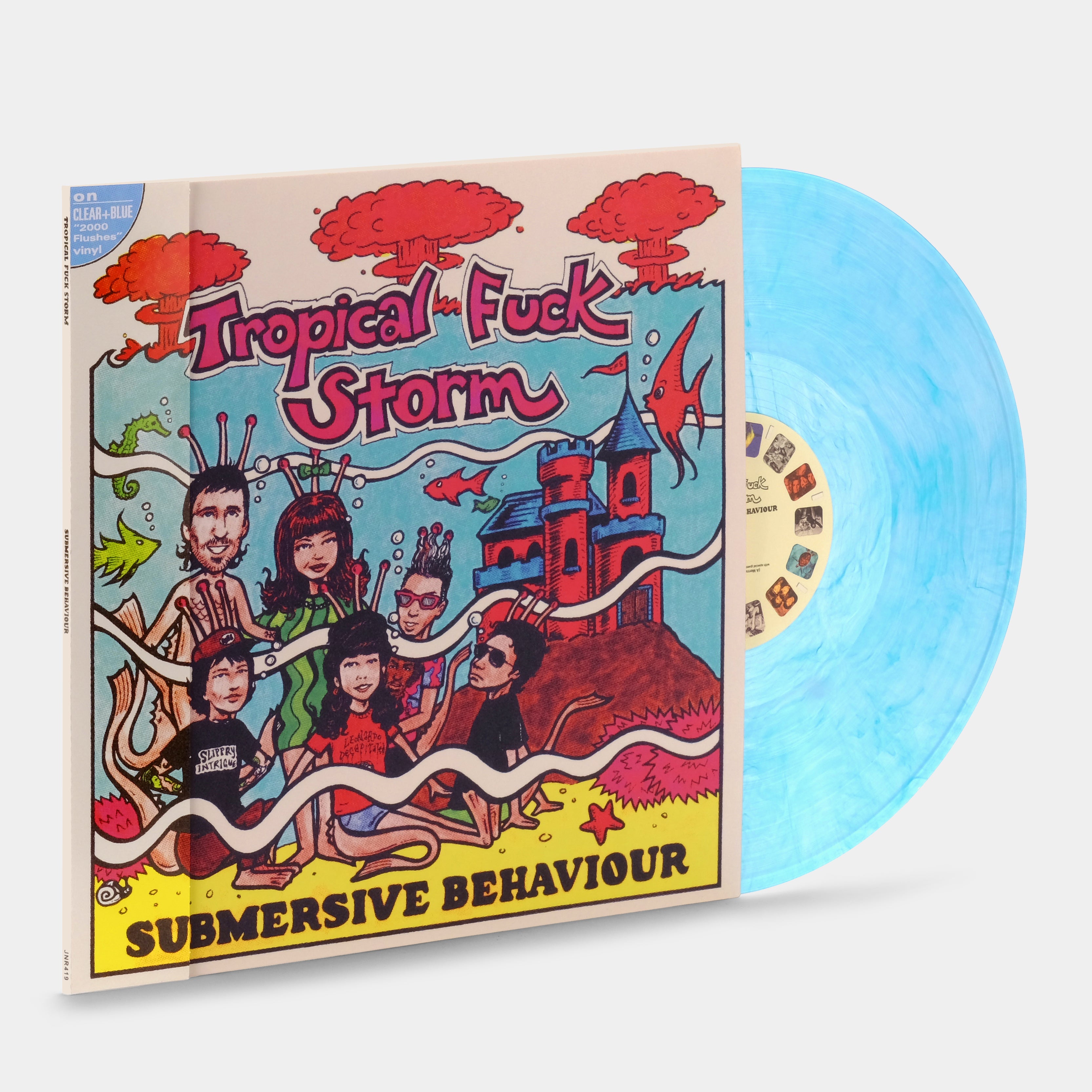 Tropical Fuck Storm - Submersive Behaviour LP Clear Blue "2000 Flushes" Vinyl Record