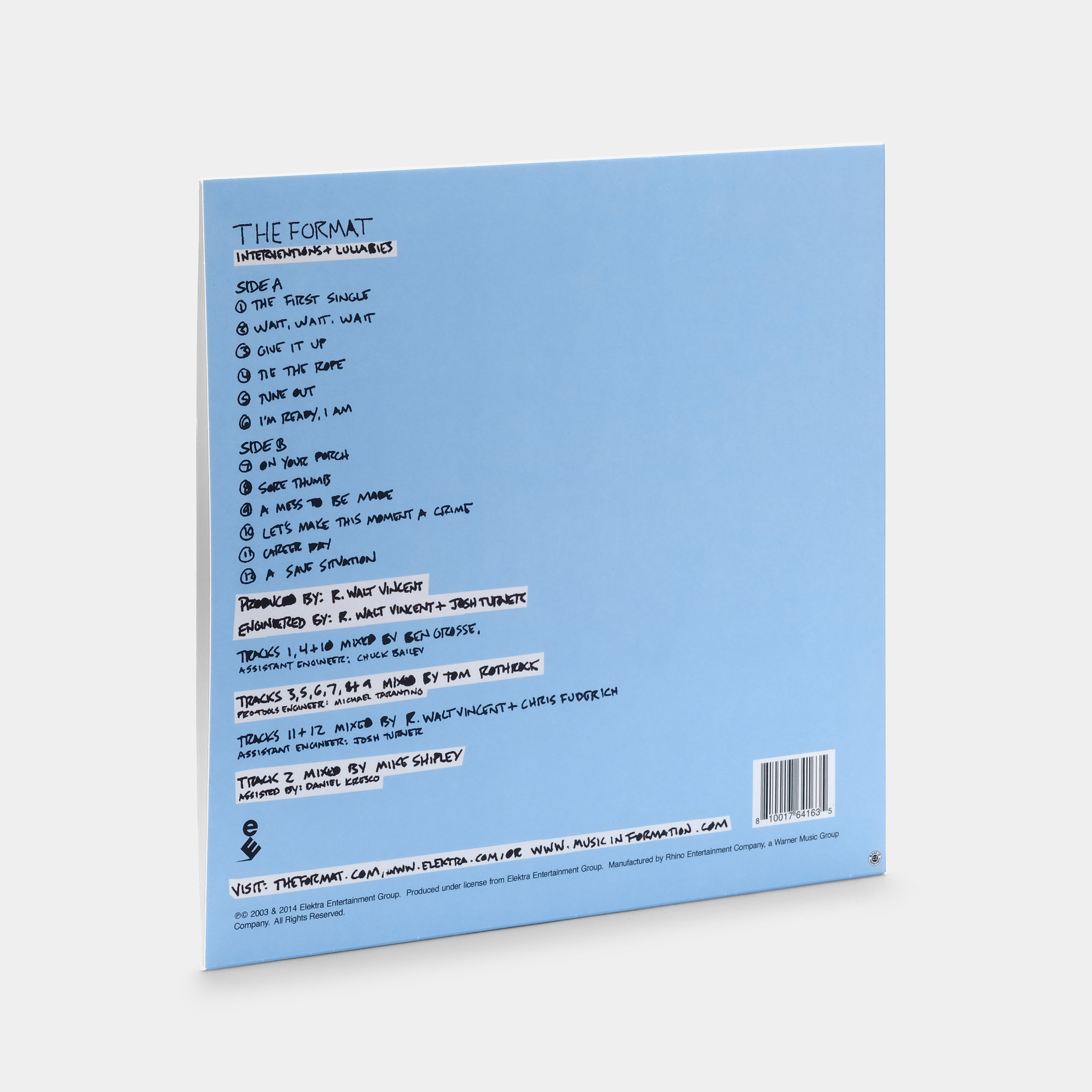 The Format - Interventions + Lullabies LP Cyan Blue Vinyl Record