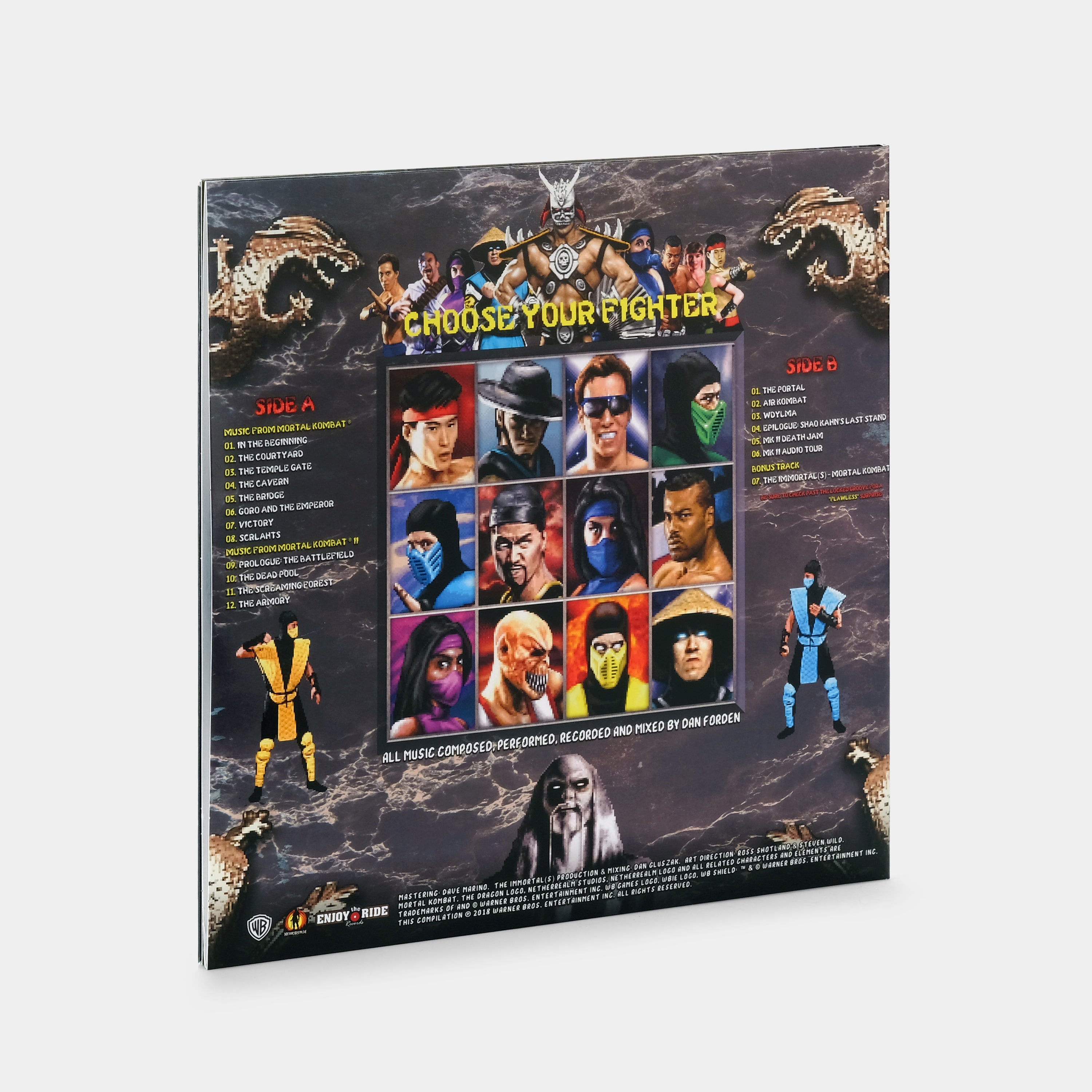 Dan Forden - Mortal Kombat 1+2: Music From The Arcade Game Soundtracks LP Blue & Purple Swirl Vinyl Record