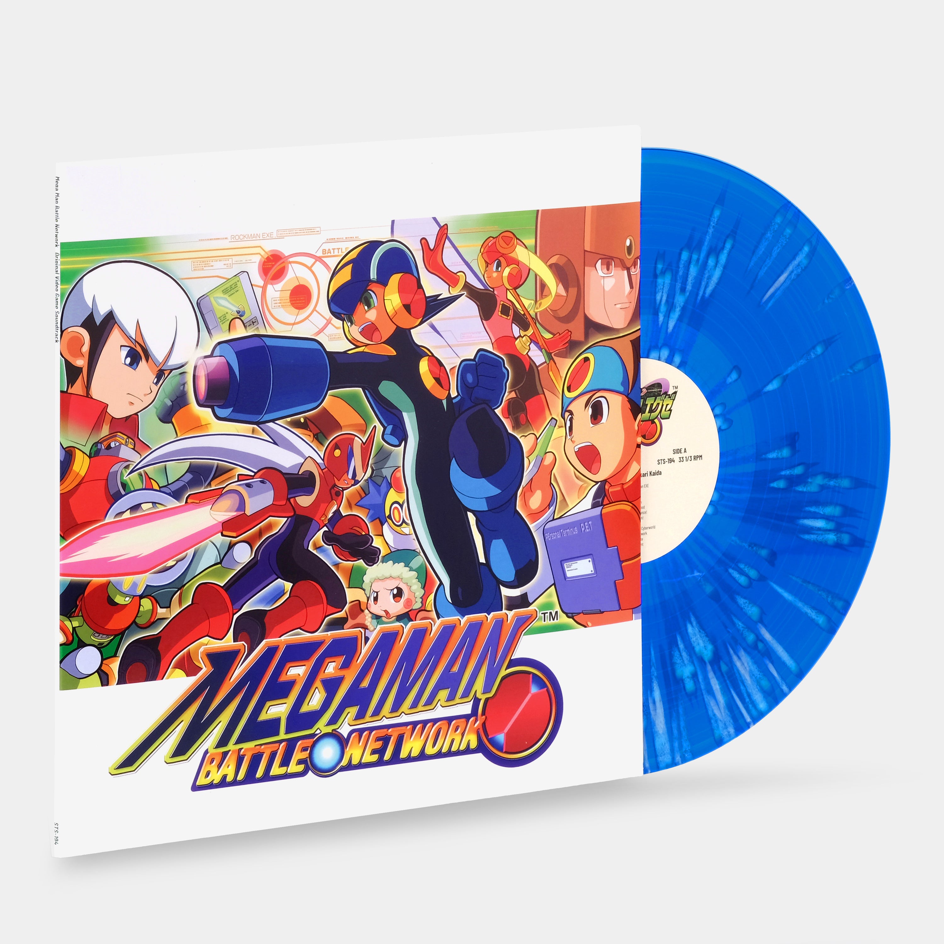 Akari Kaida - Mega Man Battle Network (Original Video Game Soundtrack) LP Blue and White Splatter Vinyl Record