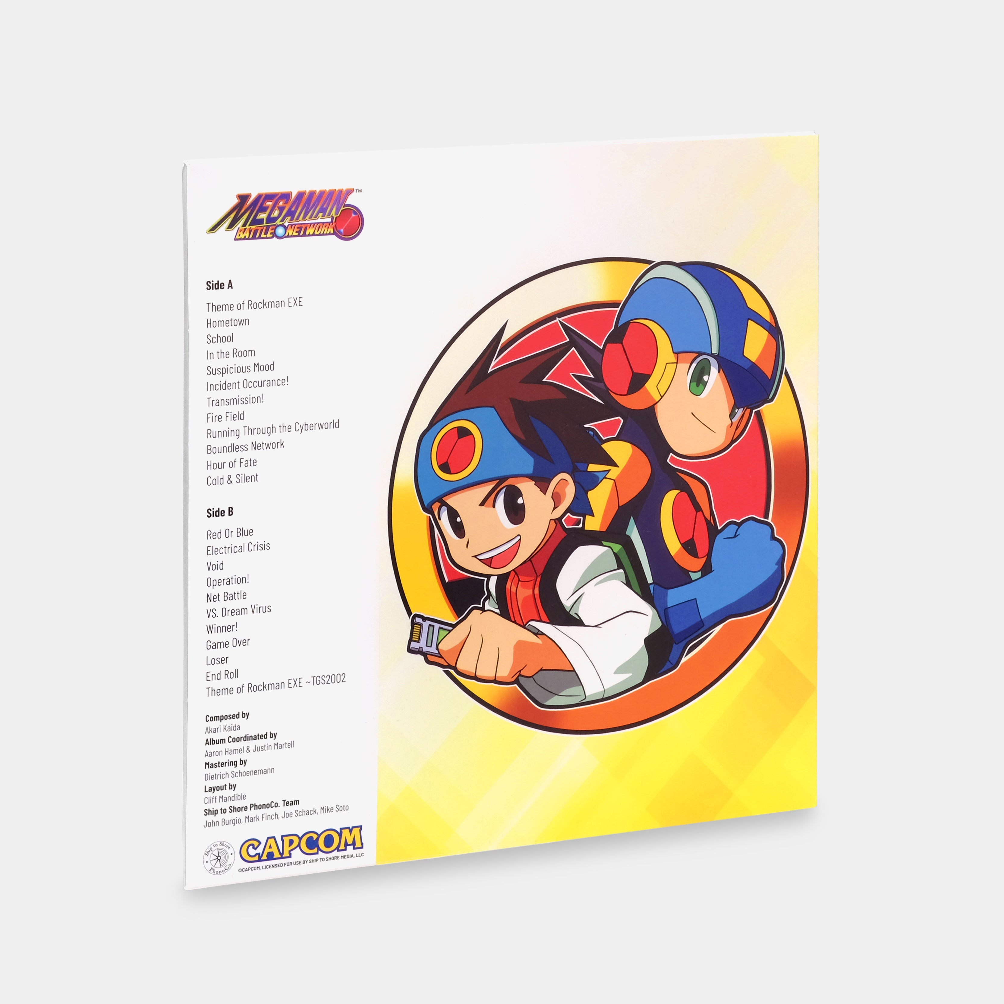 Akari Kaida - Mega Man Battle Network (Original Video Game Soundtrack) LP Blue and White Splatter Vinyl Record