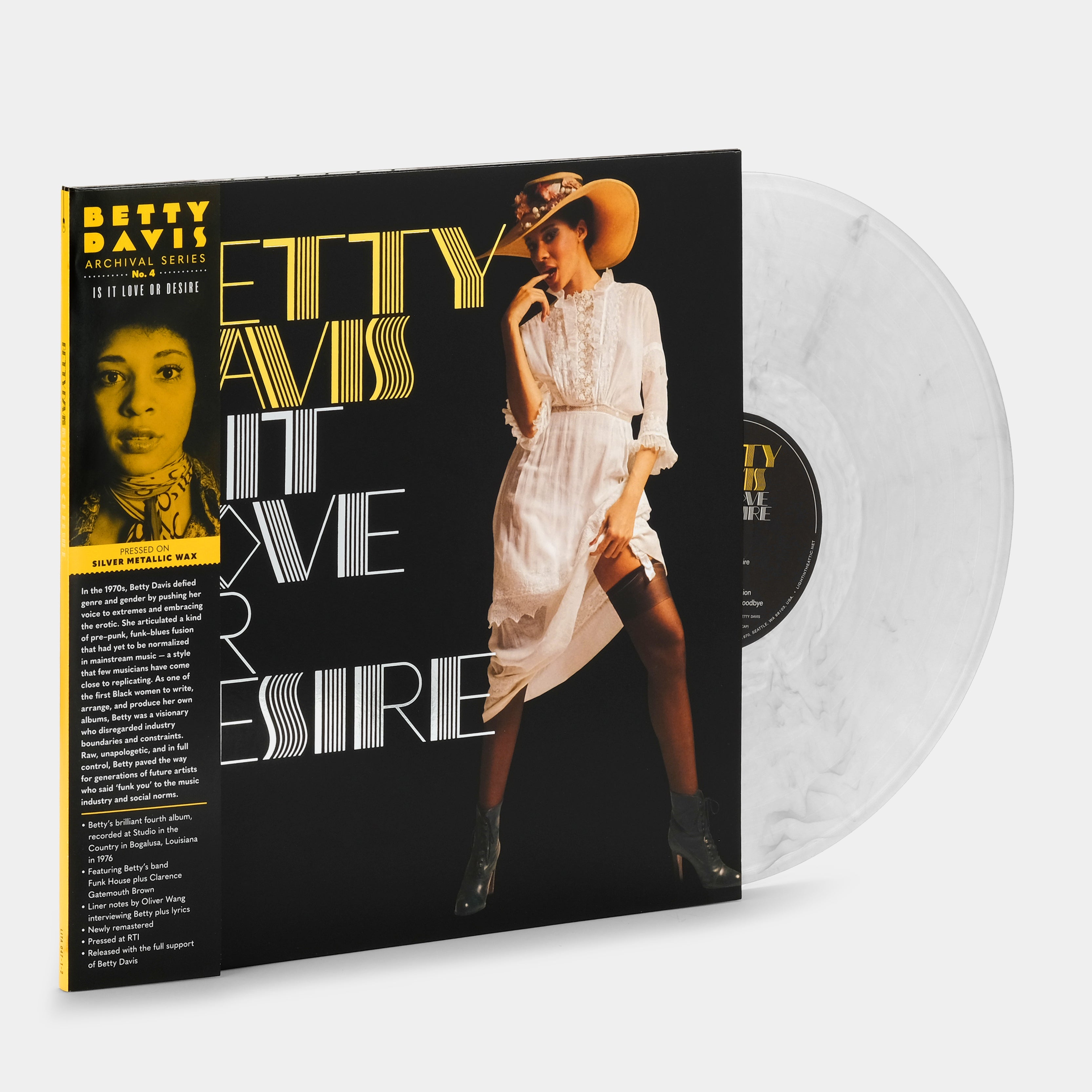 Betty Davis - Is It Love Or Desire LP Silver Metallic Vinyl Record