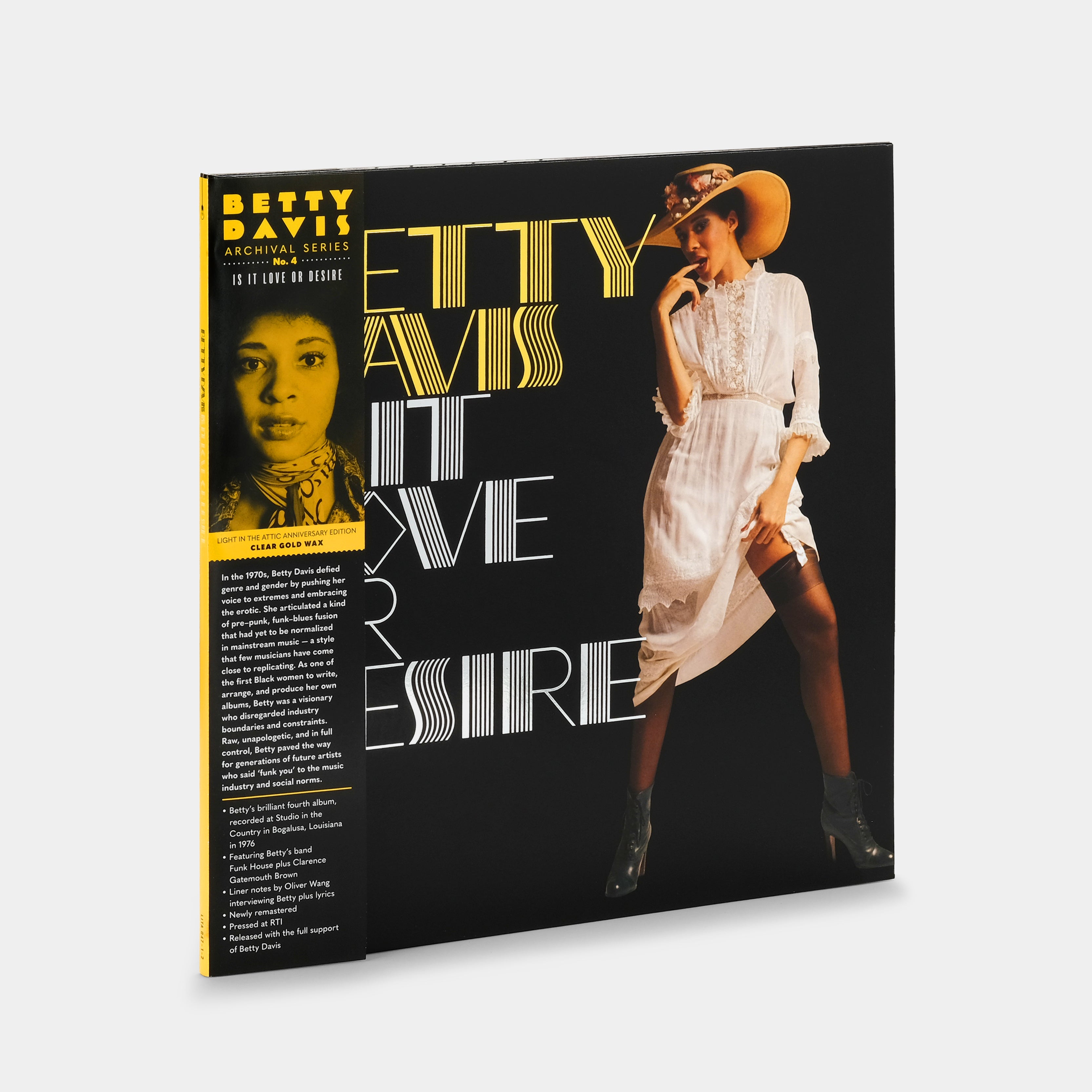 Betty Davis - Is It Love Or Desire LP Clear Gold Vinyl Record