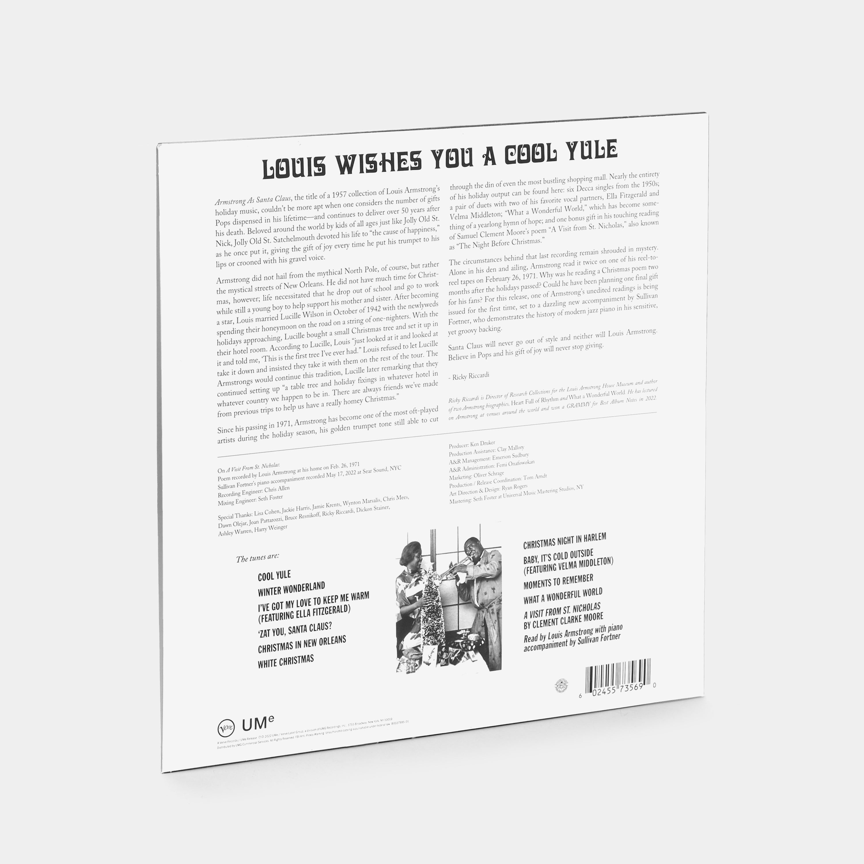 Louis Armstrong - Louis Wishes You A Cool Yule LP Vinyl Record