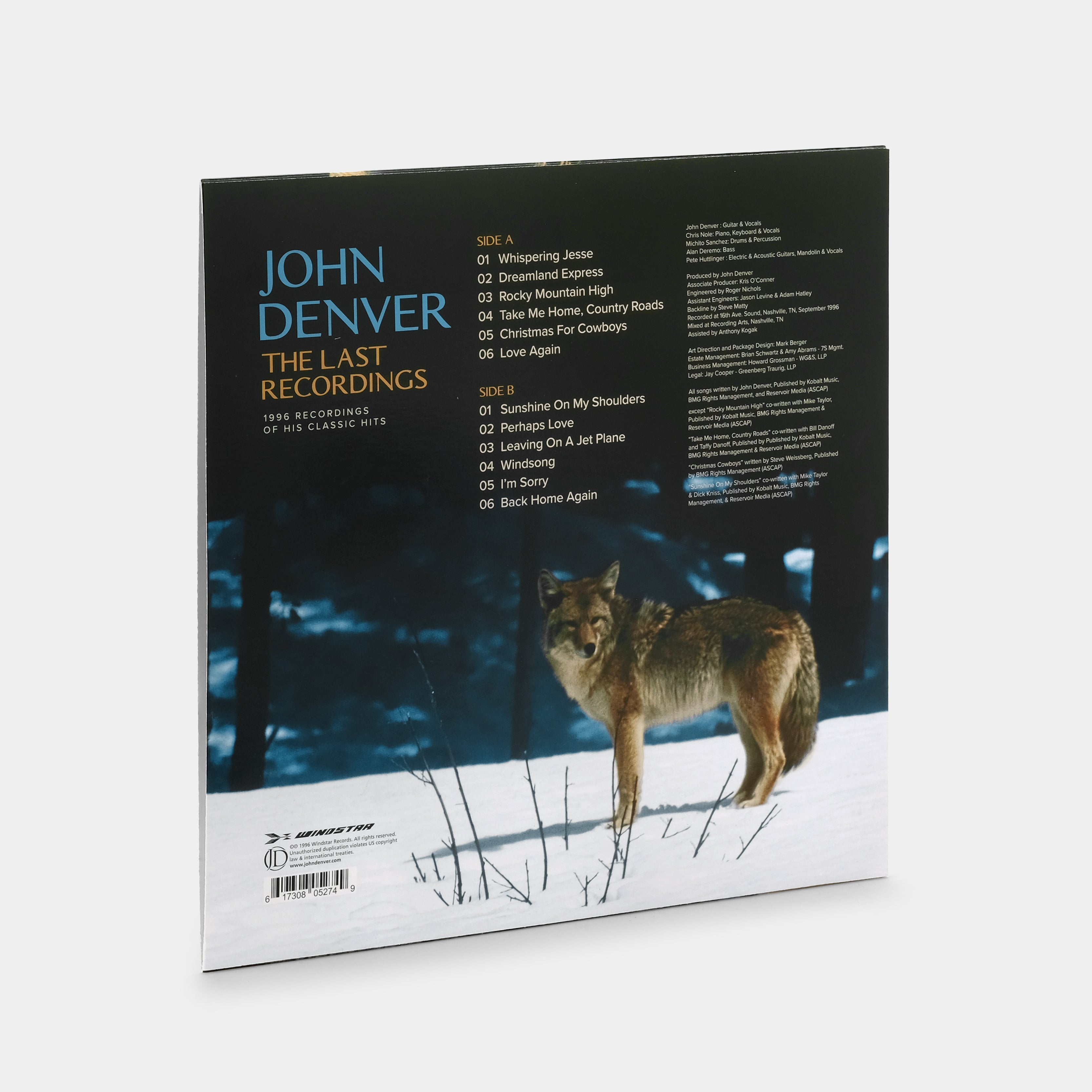 John Denver - The Last Recordings LP Blue Seafoam Wave Vinyl Record