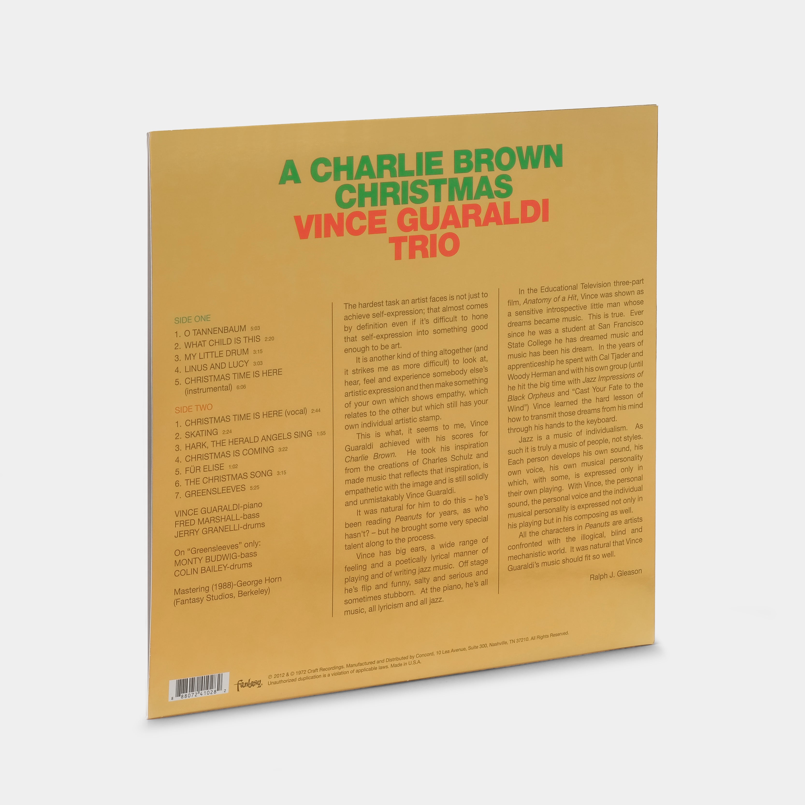 Vince Guaraldi Trio - A Charlie Brown Christmas (Limited Gold Foil Edition) LP Vinyl Record