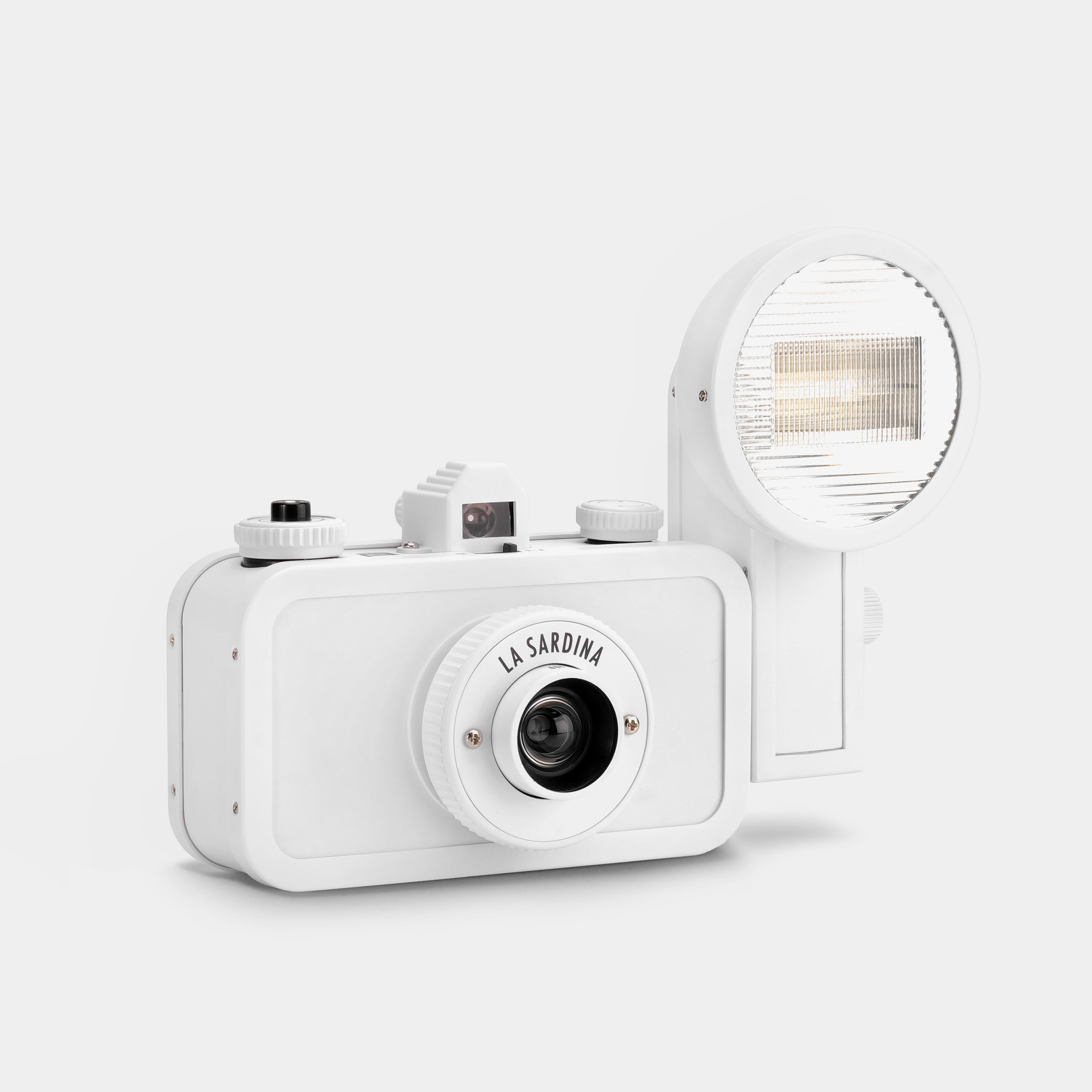 Lomography La Sardina and Flash DIY White Edition 35mm Point and Shoot Film Camera